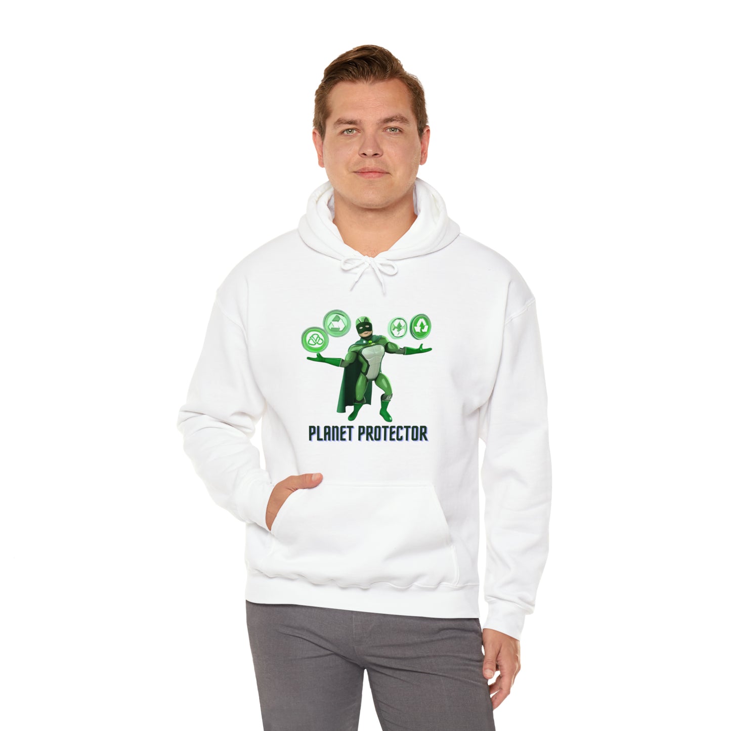 Earth's Guardian: Sustainable Superhero Unisex Hoodie | Champion of Sustainability Hoodies