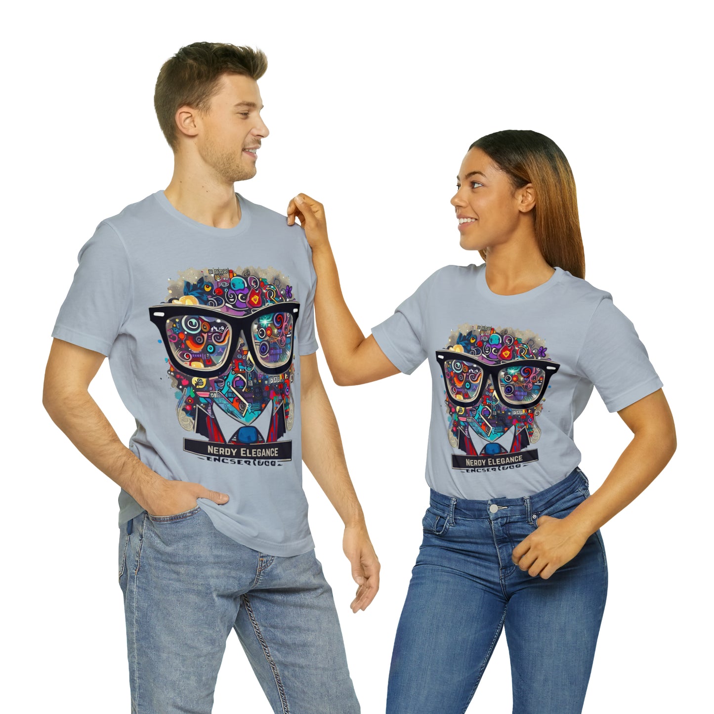 Nerd Elegance: Geek Chic Unisex Tee with Assorted Icon | Smart Style T-Shirts