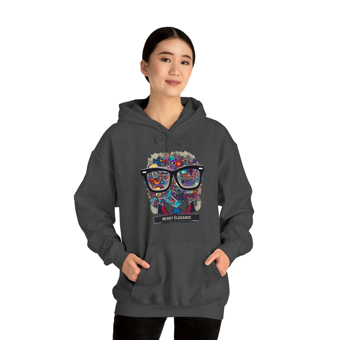 Nerd Elegance: Geek Chic Unisex Hoodie with Assorted Icon | Smart Style Hoodies