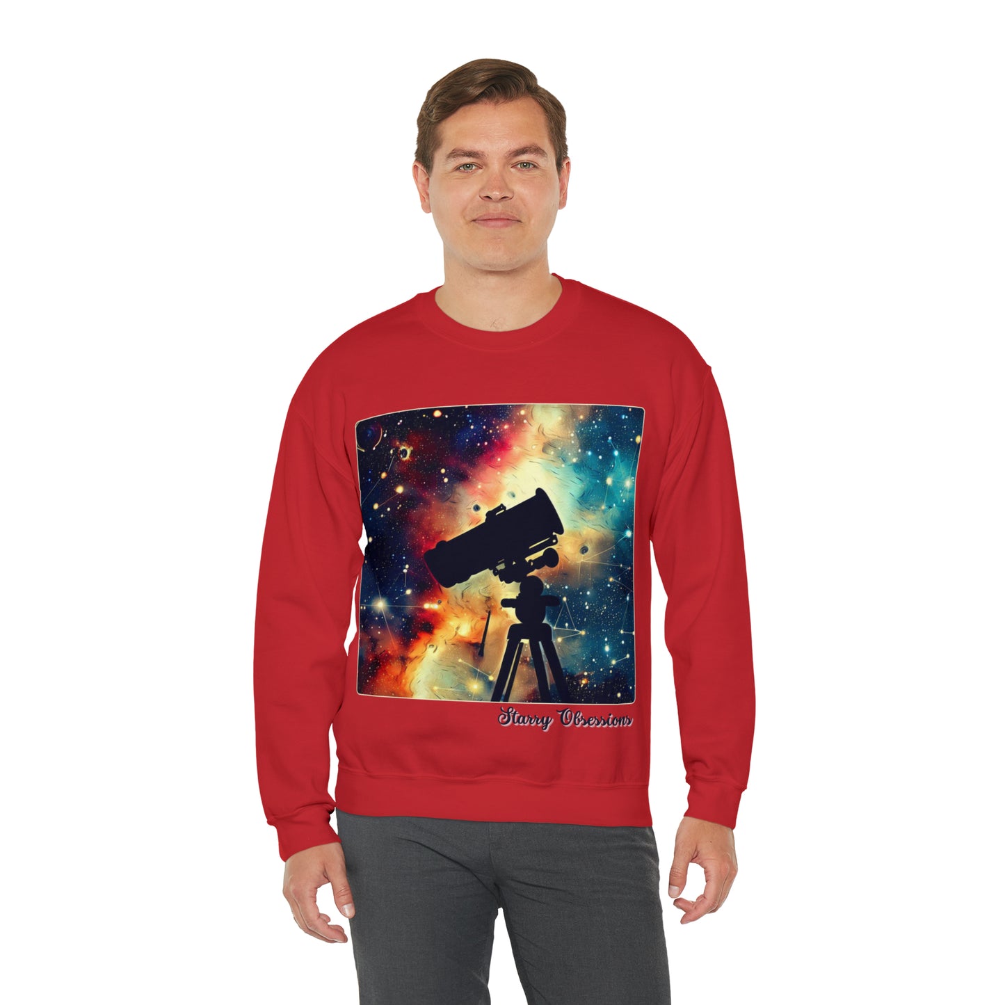 Starry Obsessions Sweatshirt | Astronomy Enthusiast Unisex Sweatshirt