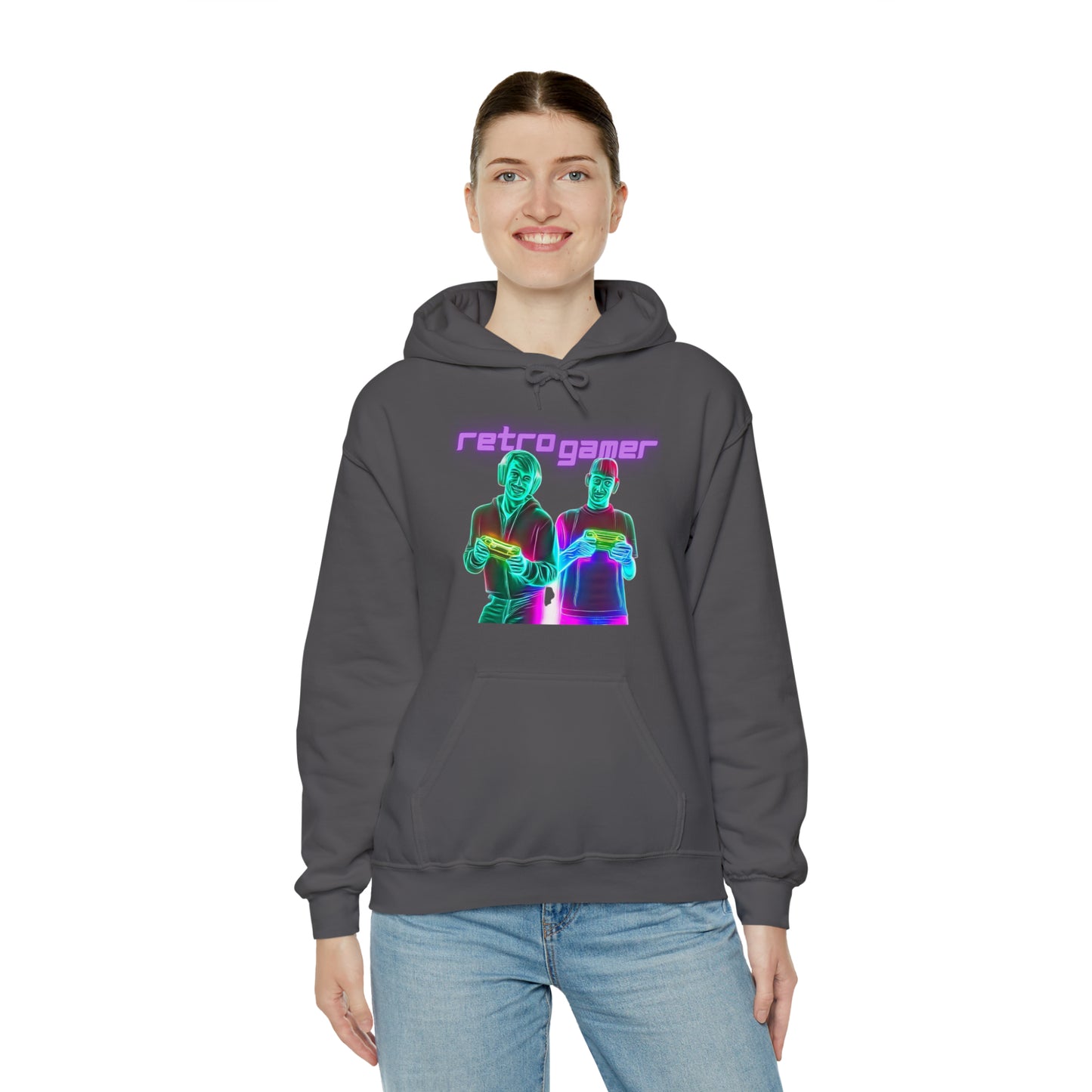 Vintage Gaming Vibes: Retro Gamer Unisex Hoodie | Pixel Nostalgia Hoodies