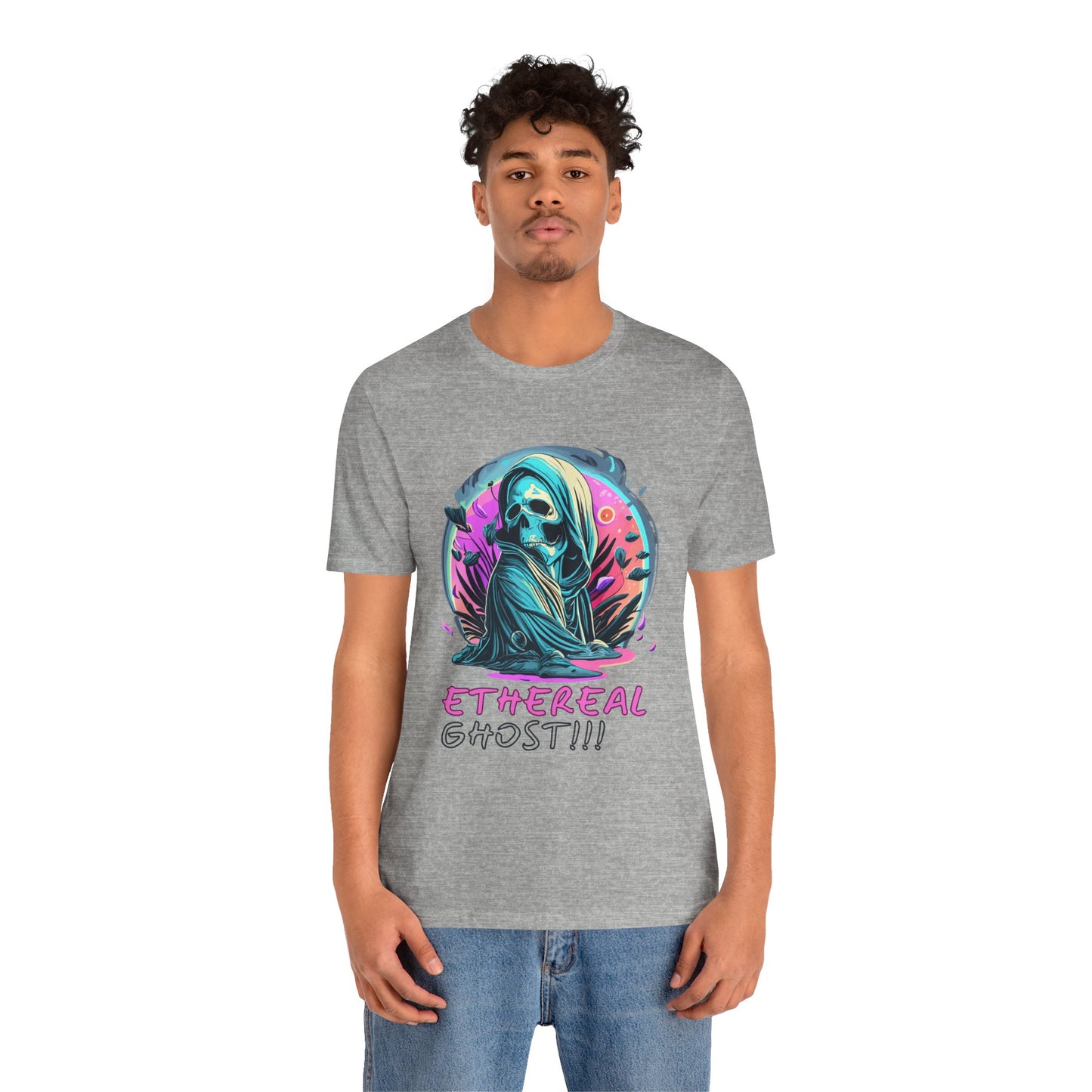 Ghostly Apparition: Abstract Haunting T-Shirt | Ethereal Glow | Halloween Vibes Tee