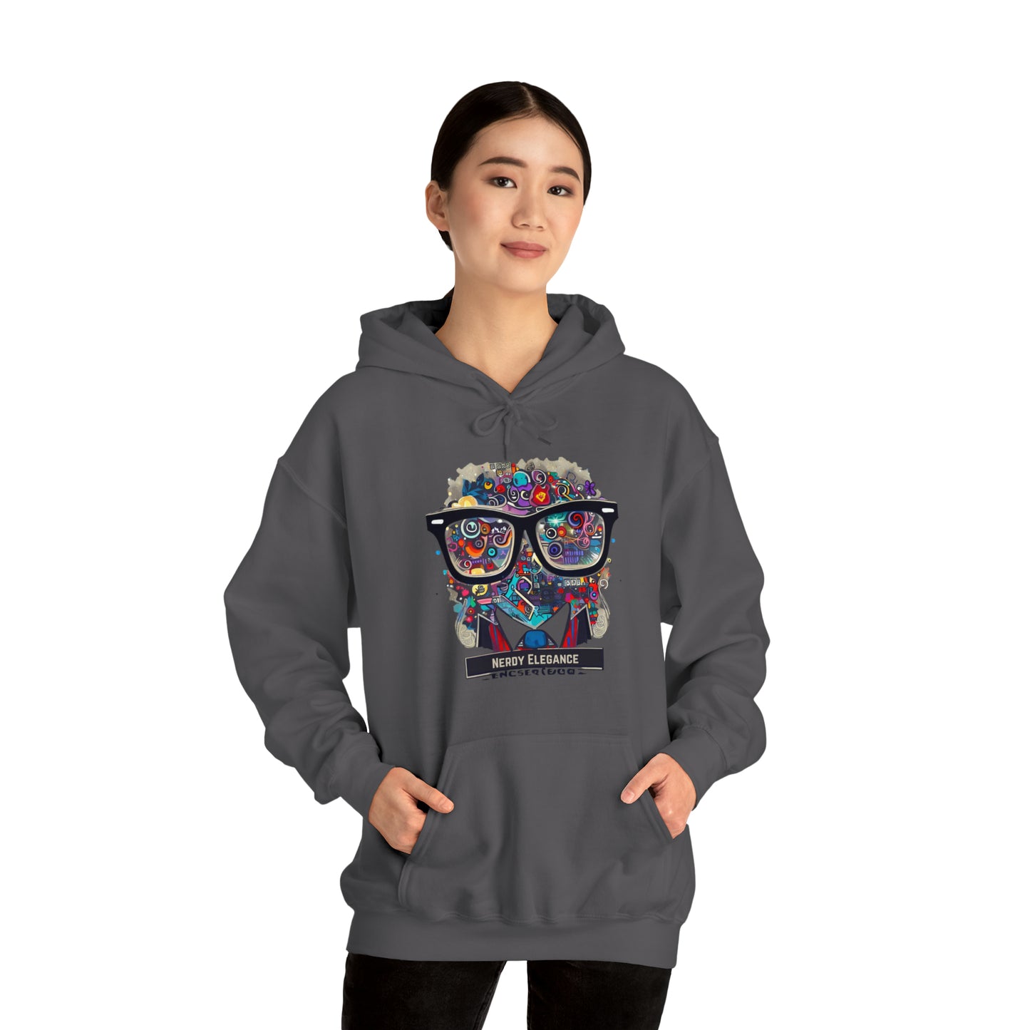 Nerd Elegance: Geek Chic Unisex Hoodie with Assorted Icon | Smart Style Hoodies