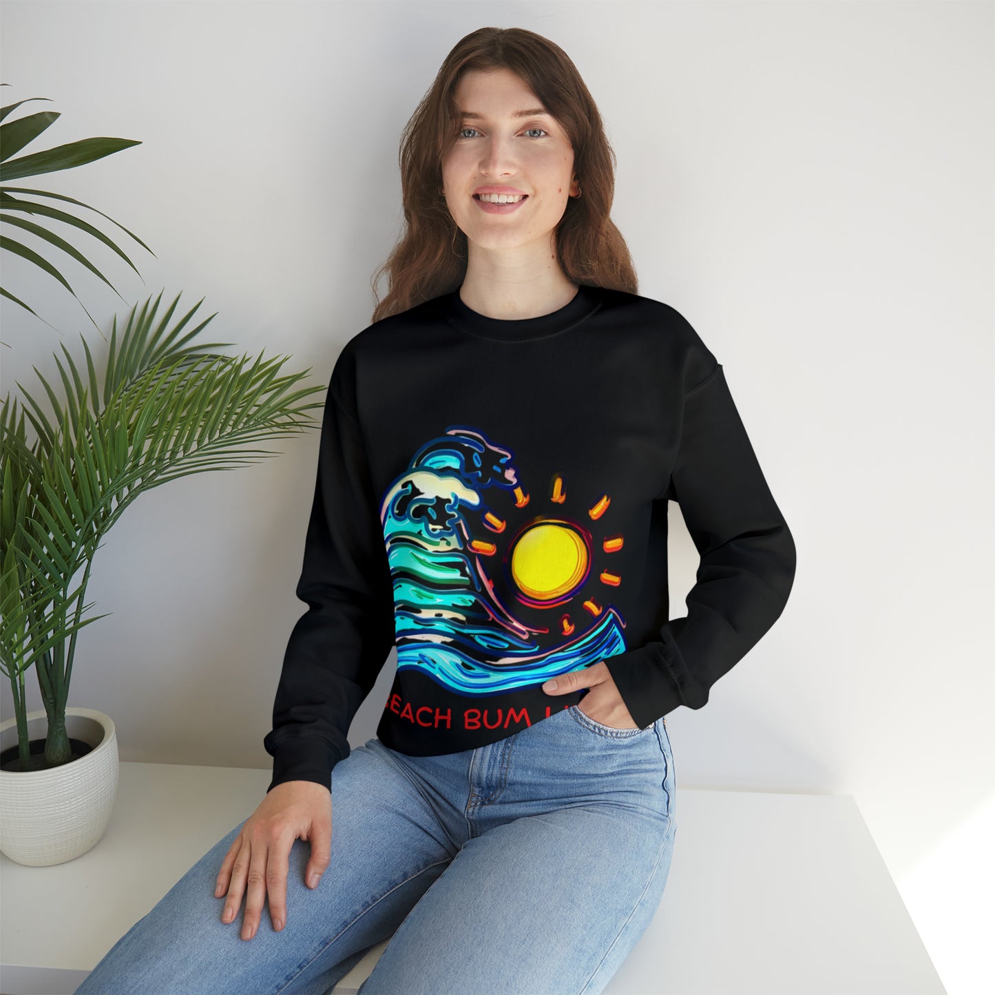 Seaside Serenity Sweatshirt | Beach Bum Life Unisex Sweatshirt