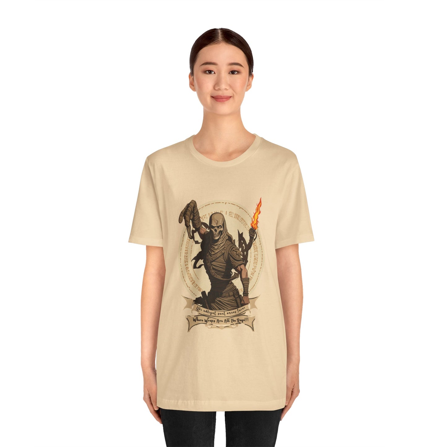 Ancient Mummy's Tomb: Torch-Lit Impressionist T-Shirt | Halloween Vibes Tee