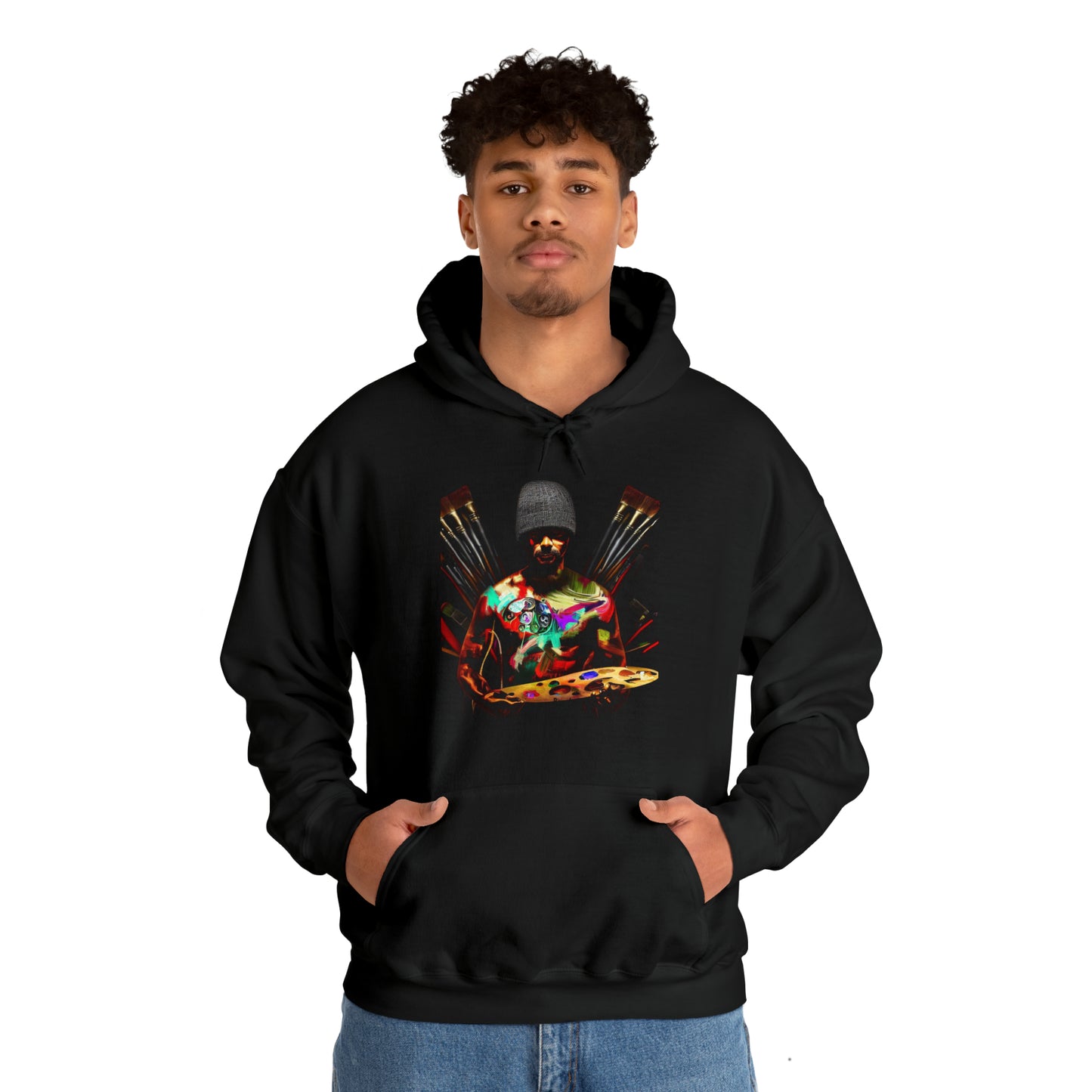 Brushstrokes of Passion: Artistic Soul Unisex Hoodie | Creative Essence Hoodies