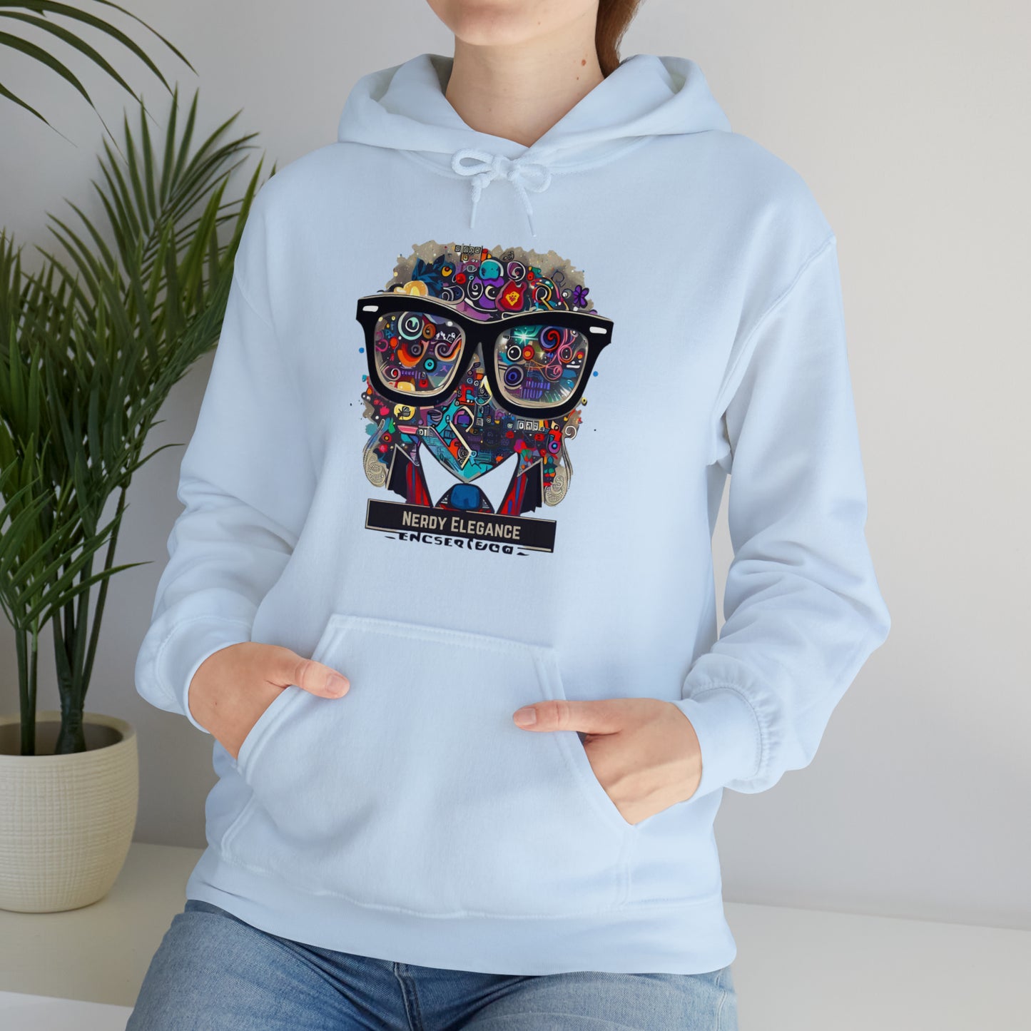 Nerd Elegance: Geek Chic Unisex Hoodie with Assorted Icon | Smart Style Hoodies