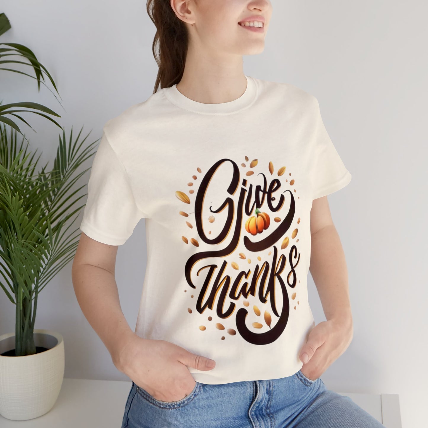 Give Thanks Grace: Thanksgiving Elegance Unisex Tee | Thankful Classics T-Shirts by Be Like No One (BLN1) - The Store