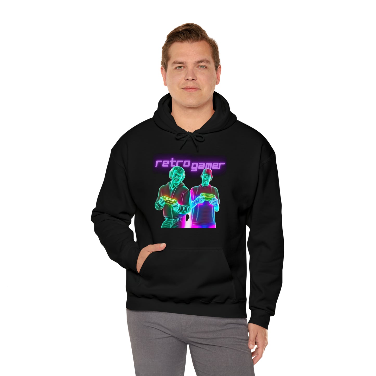 Vintage Gaming Vibes: Retro Gamer Unisex Hoodie | Pixel Nostalgia Hoodies