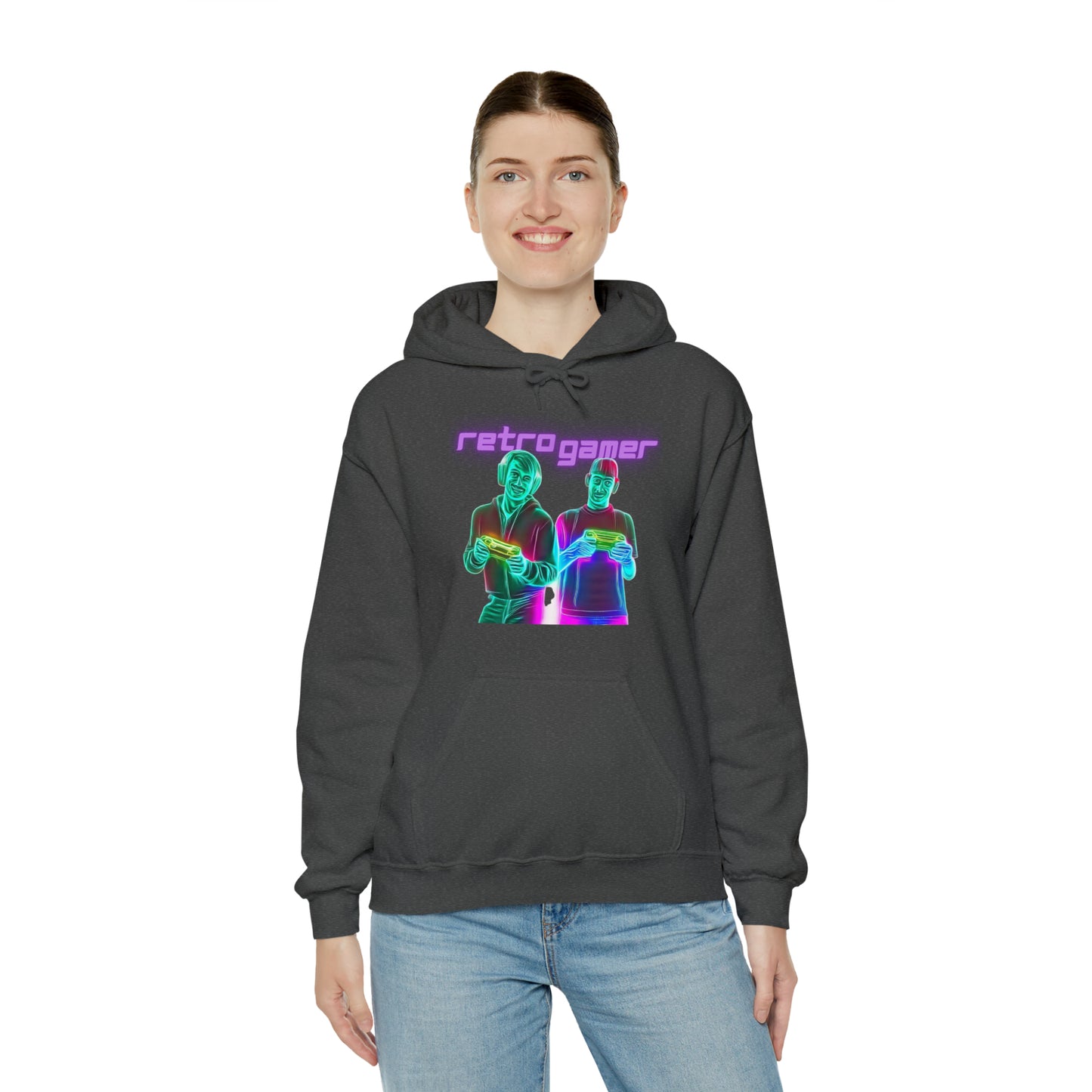 Vintage Gaming Vibes: Retro Gamer Unisex Hoodie | Pixel Nostalgia Hoodies