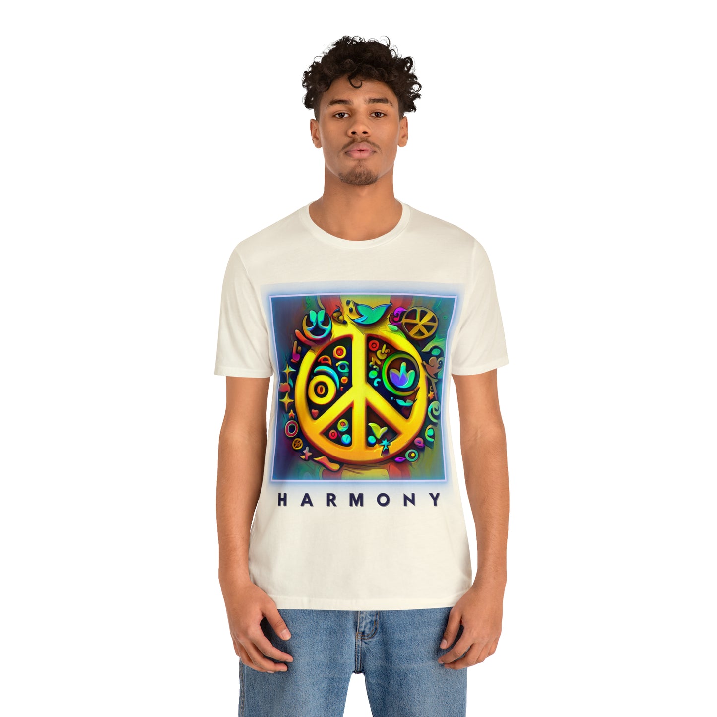 Serenity Symbols: Peace & Positivity Unisex Tee | Harmony Iconic T-Shirts