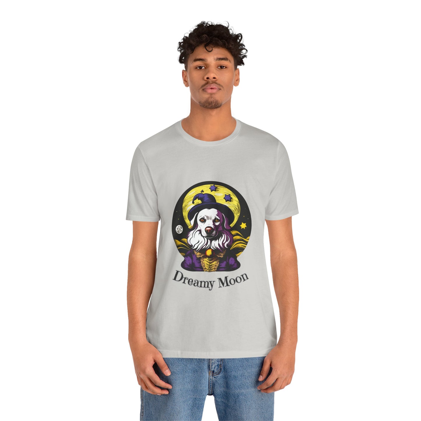 Surreal Full Moon: Dreamlike Starry Night T-Shirt | Halloween Vibes Tee