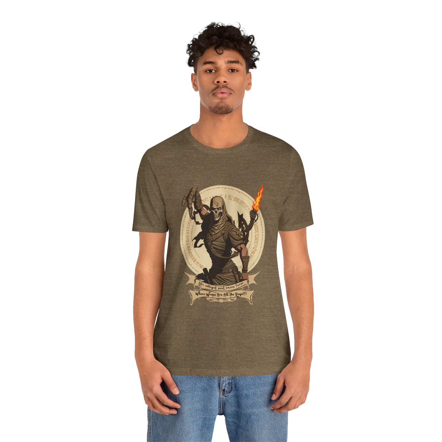 Ancient Mummy's Tomb: Torch-Lit Impressionist T-Shirt | Halloween Vibes Tee