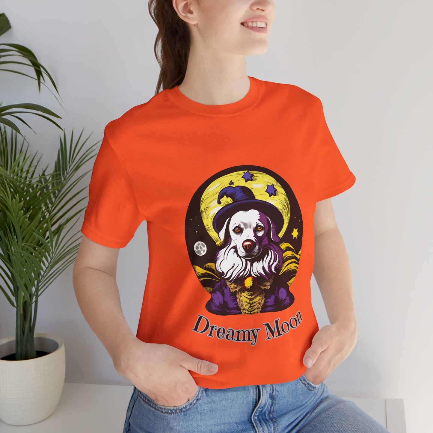 Surreal Full Moon: Dreamlike Starry Night T-Shirt | Halloween Vibes Tee