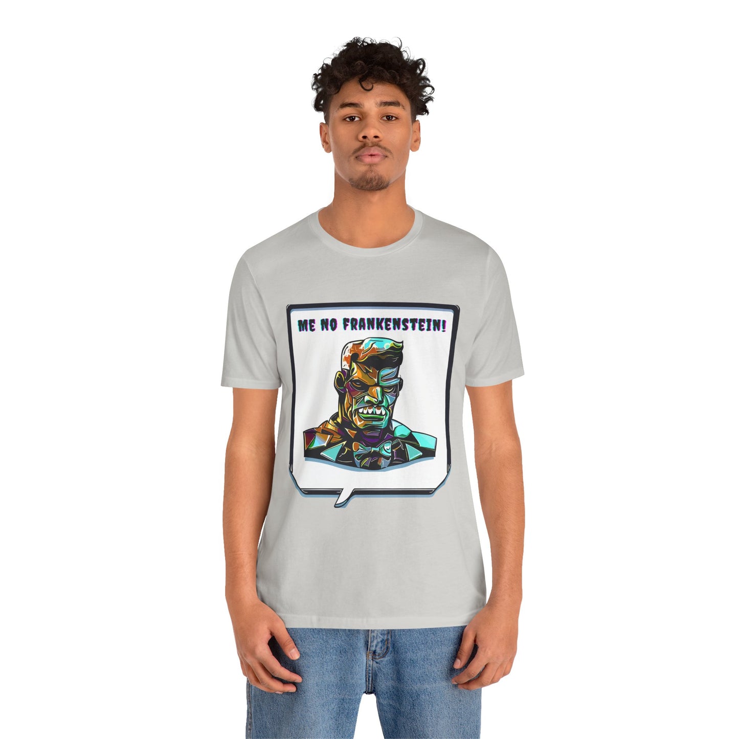 Enigmatic Frankenstein's Monster: Cubist Style T-Shirt | Halloween Vibes Tee