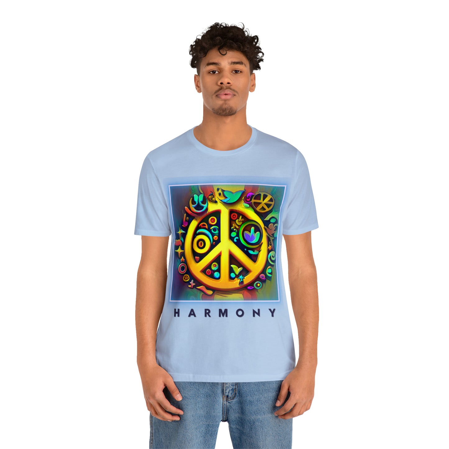 Serenity Symbols: Peace & Positivity Unisex Tee | Harmony Iconic T-Shirts