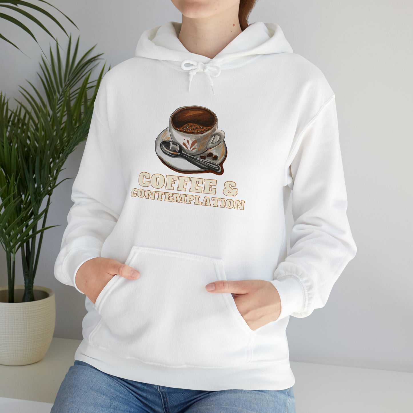 Caffeine Charm and Contemplation: Coffee & Contemplation Hoodie | Fuel for Thoughts Hoodies