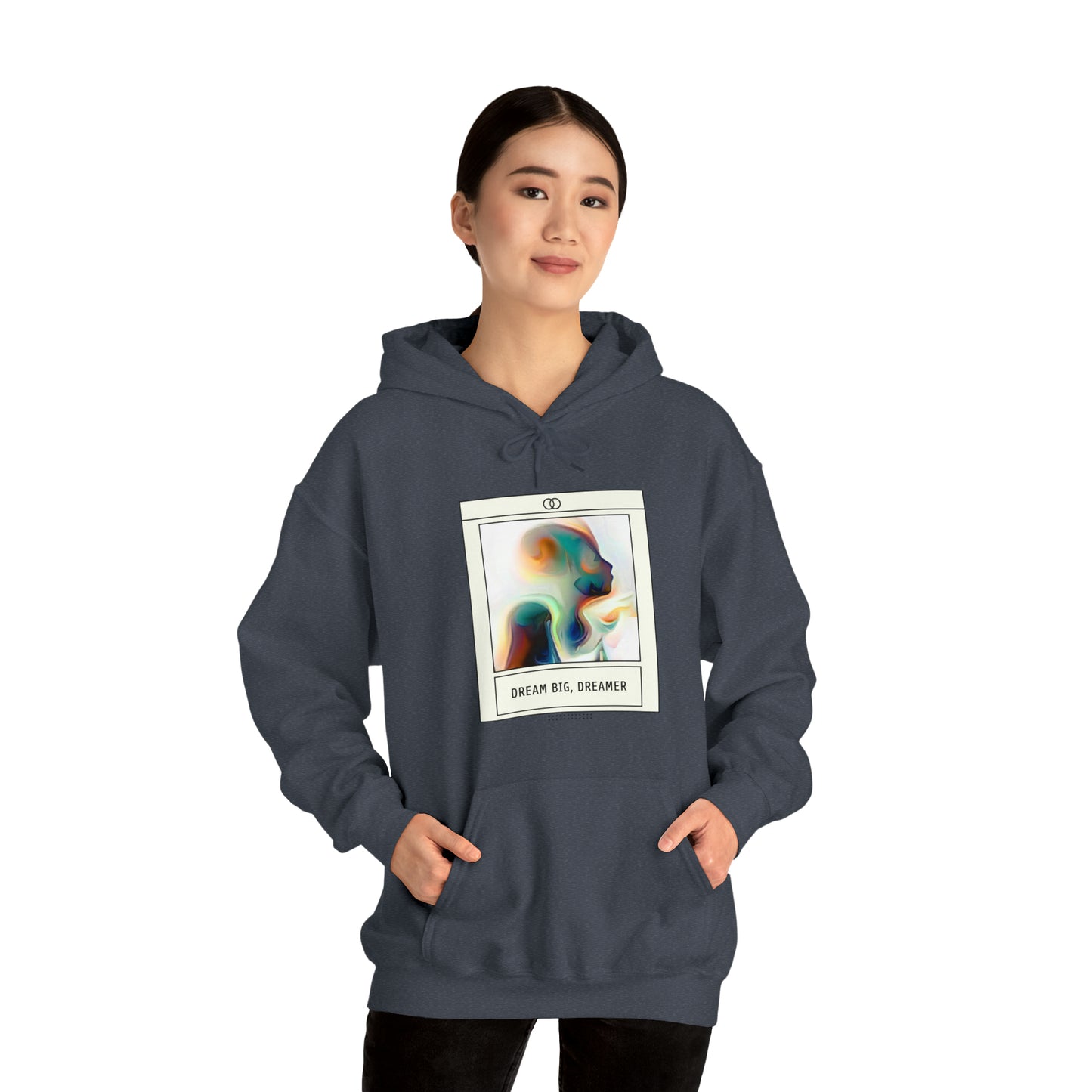 Vivid Reverie: Abstract Dreamer Unisex Hoodie with Vibrant Shapes | Artistic Vision Hoodies