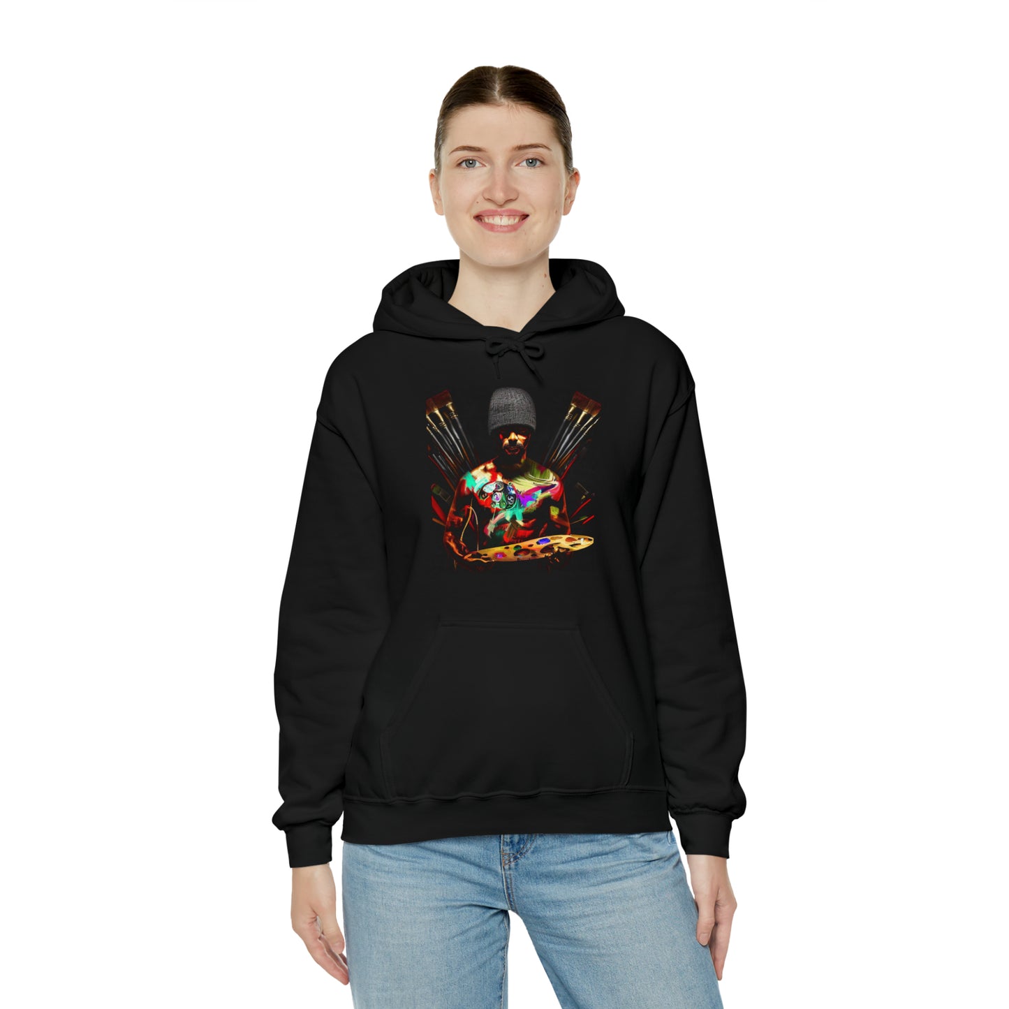 Brushstrokes of Passion: Artistic Soul Unisex Hoodie | Creative Essence Hoodies