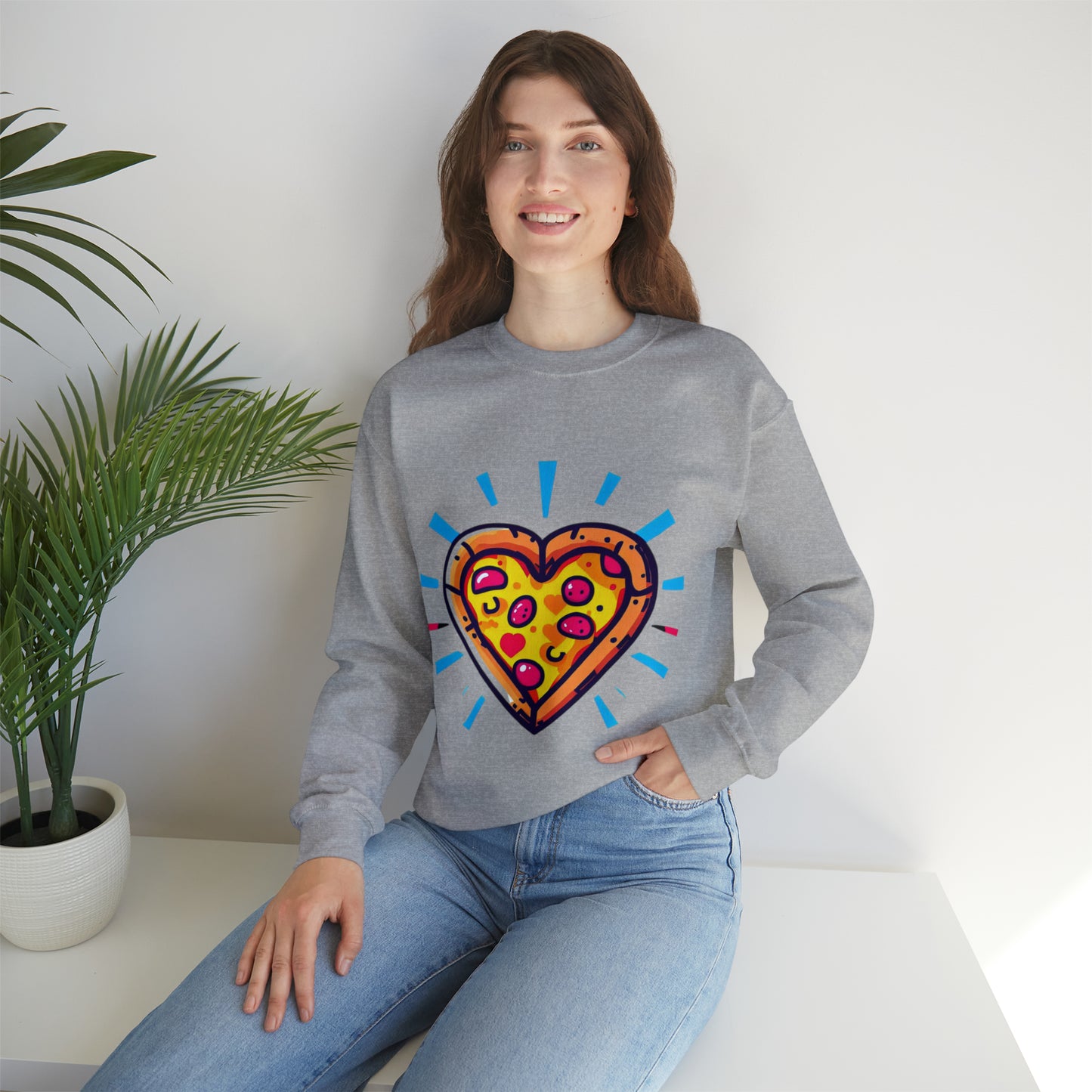 Slice of Love Sweatshirt | Pizza My Heart Unisex Sweatshirt