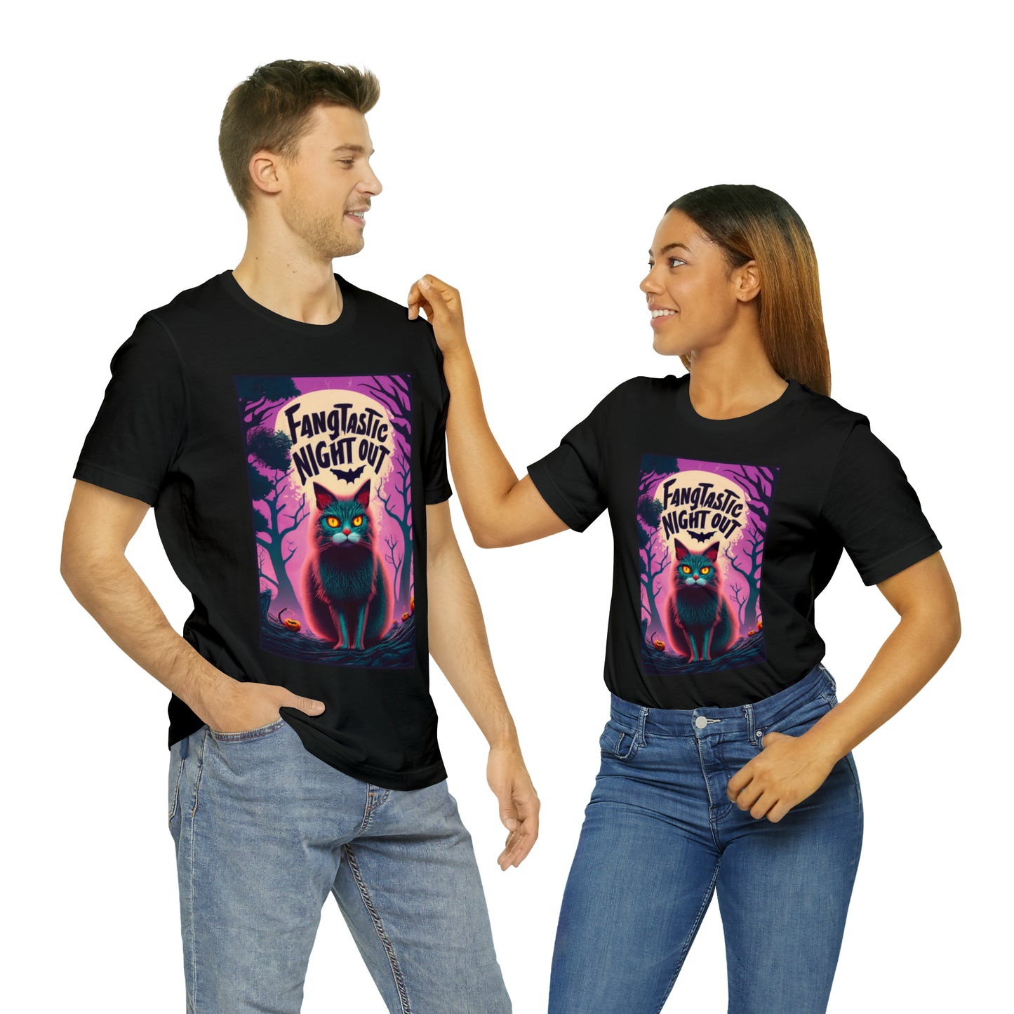 Fangtastic Night Out Halloween T-shirt - Vampires Unite - Embrace the Night | Halloween Vibes Tee