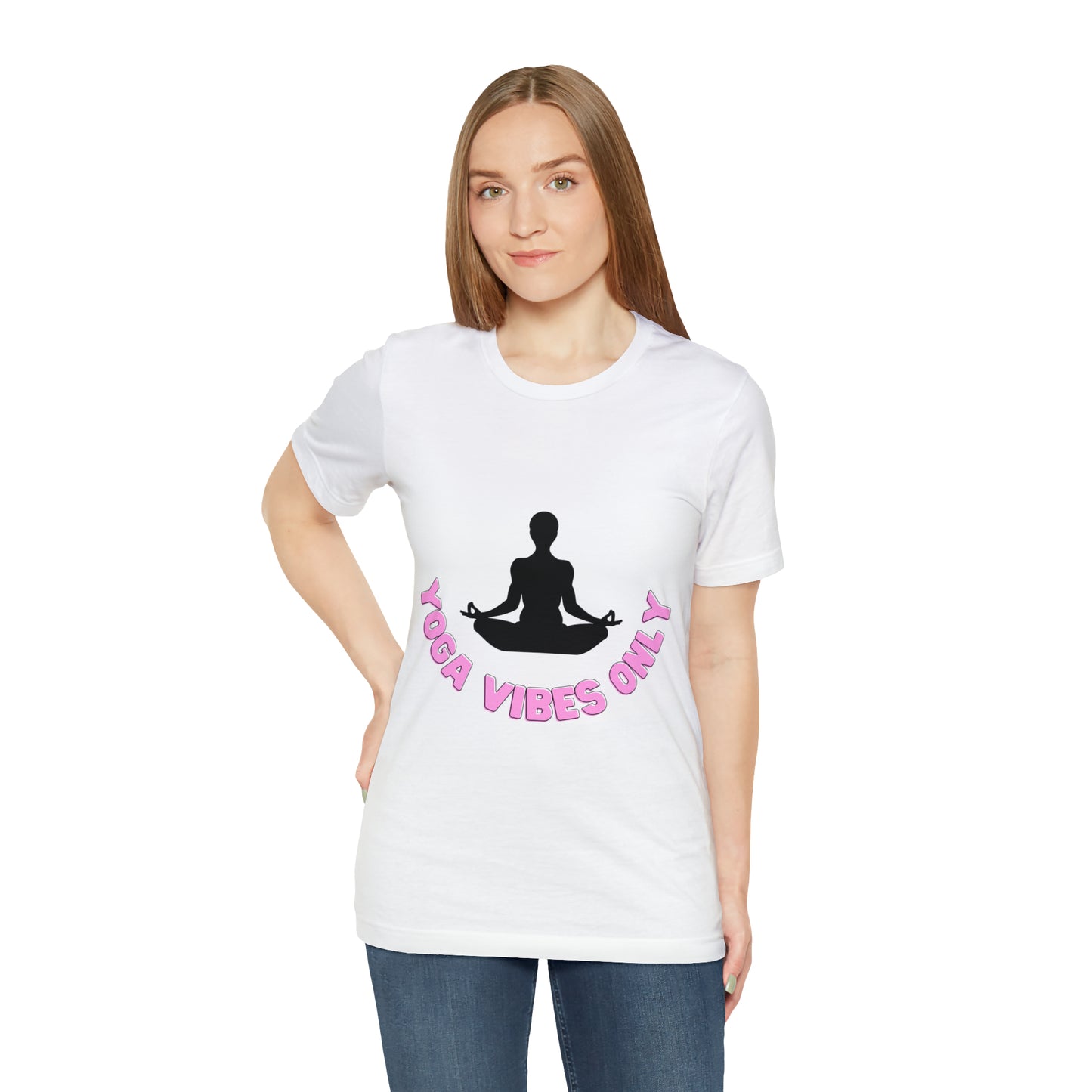 Elevate Your Flow: Yoga Vibes Only Unisex Jersey Tee | Namaste in Style T-Shirts