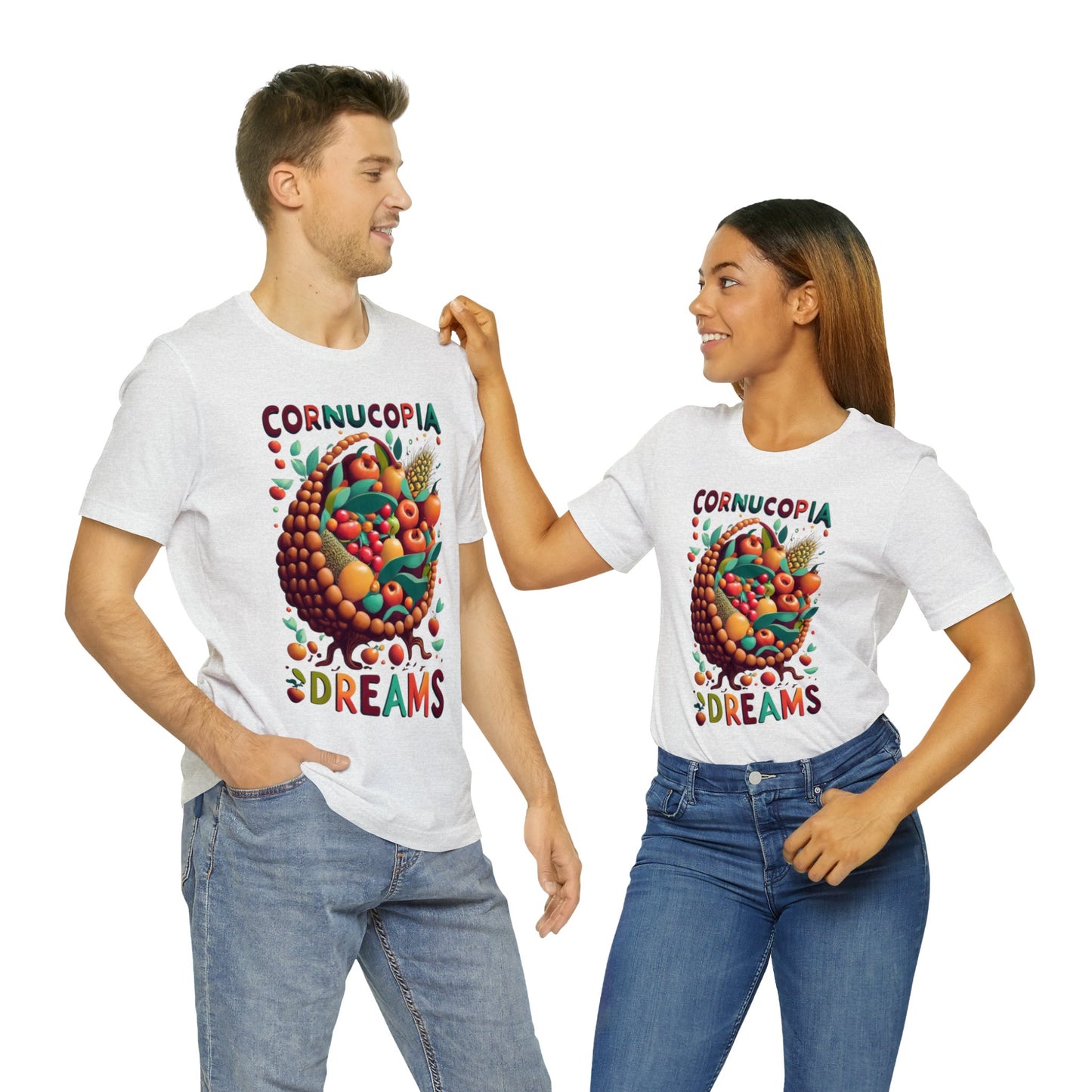 Cornucopia Dreams: Bounty of Fall Unisex Tee | Thanksgiving Abundance T-Shirts by Be Like No One (BLN1) - The Store