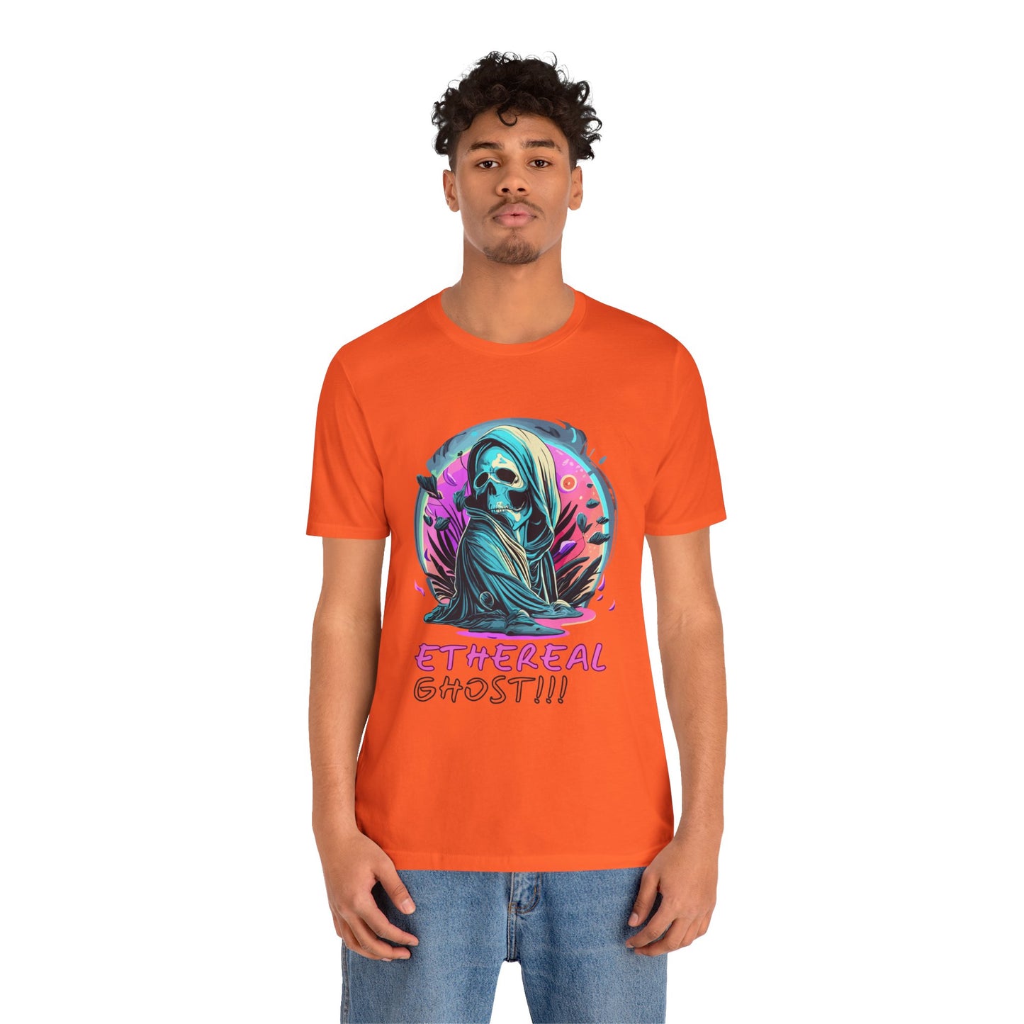 Ghostly Apparition: Abstract Haunting T-Shirt | Ethereal Glow | Halloween Vibes Tee