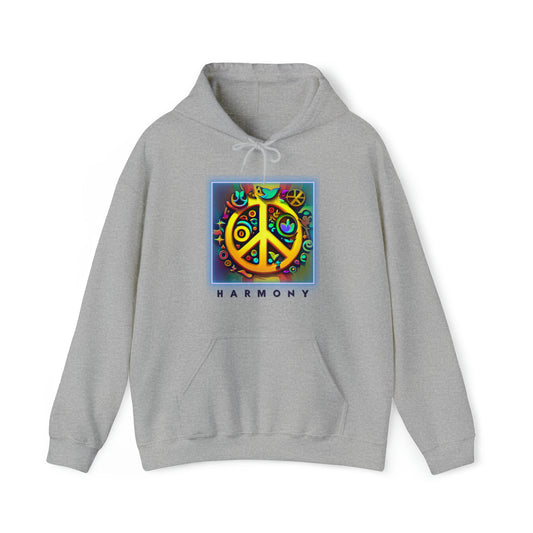 Serenity Symbols: Peace & Positivity Unisex Hoodie | Harmony Iconic Hoodies