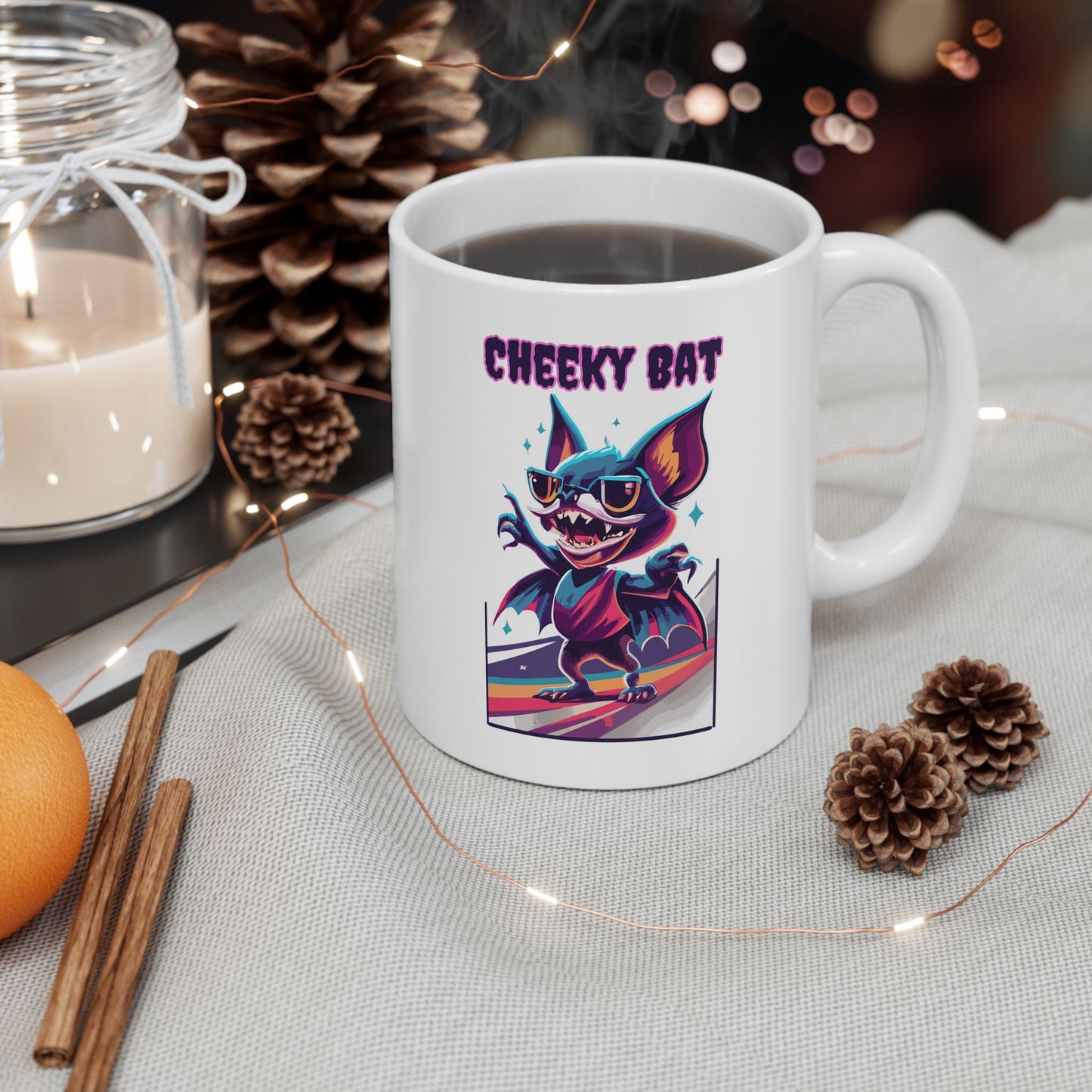 Cheeky Bat Mug, Be Like No One (BLN1) Mugs, Ceramic Mug 11oz