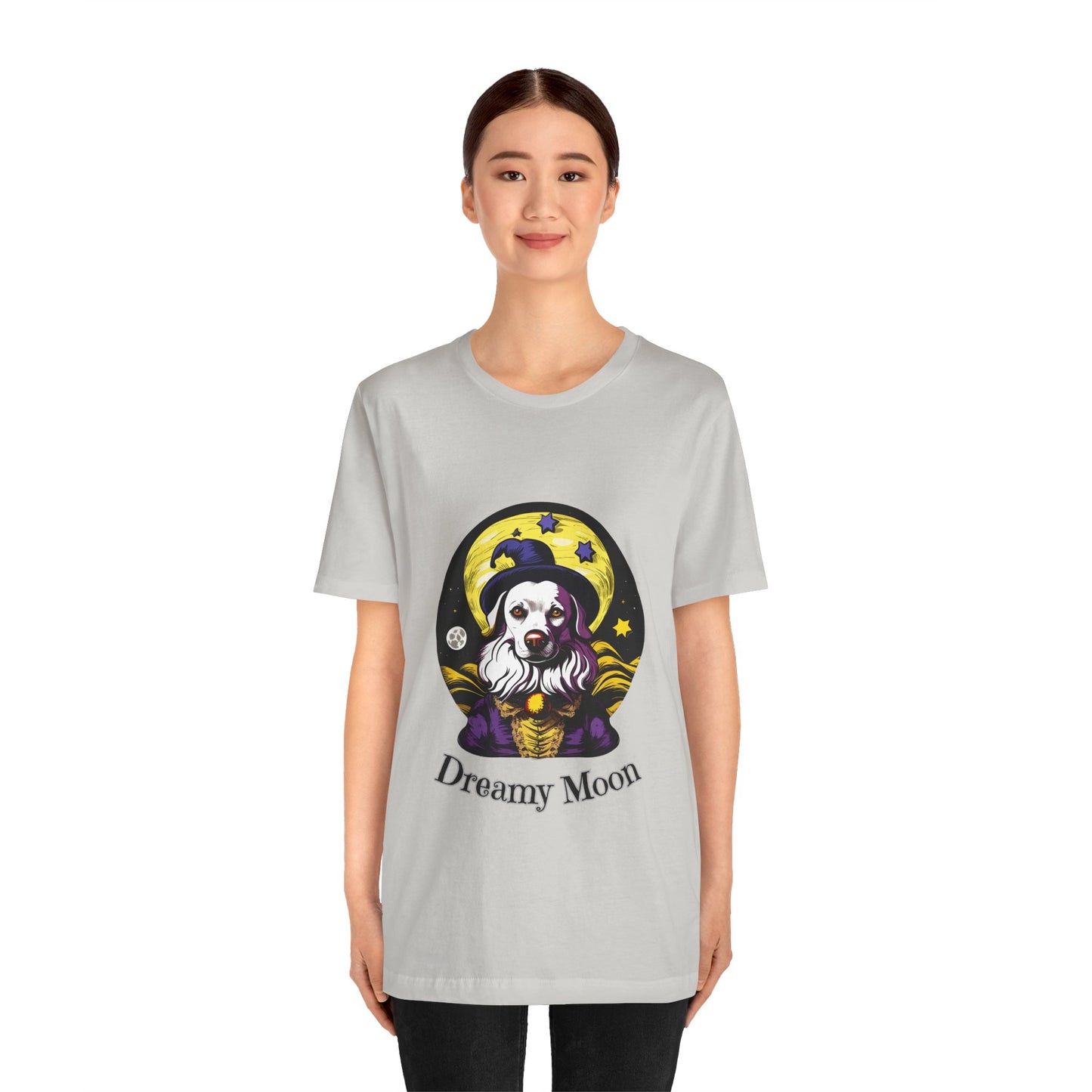 Surreal Full Moon: Dreamlike Starry Night T-Shirt | Halloween Vibes Tee