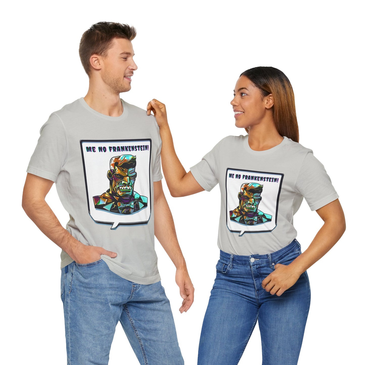 Enigmatic Frankenstein's Monster: Cubist Style T-Shirt | Halloween Vibes Tee