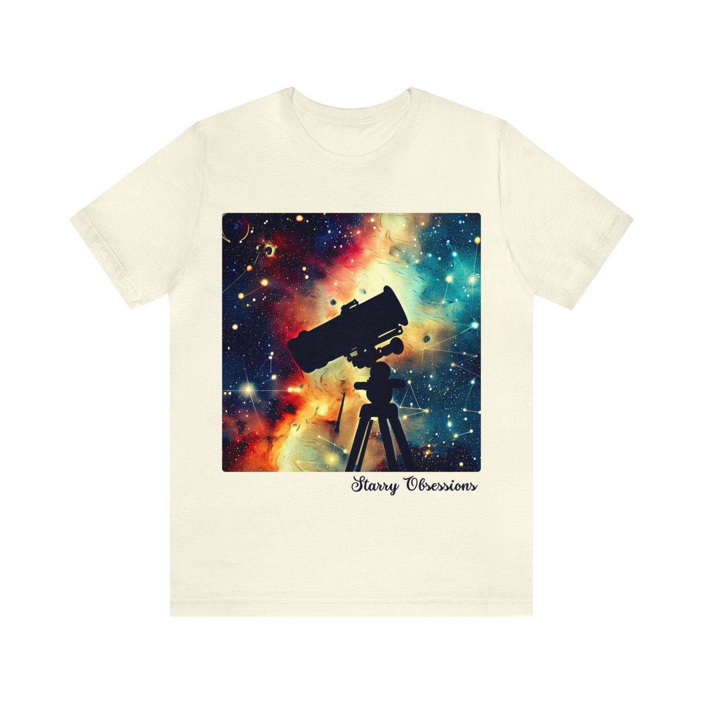 Starry Obsessions: Astronomy Enthusiast Unisex Tee | Galactic Explorer T-Shirts