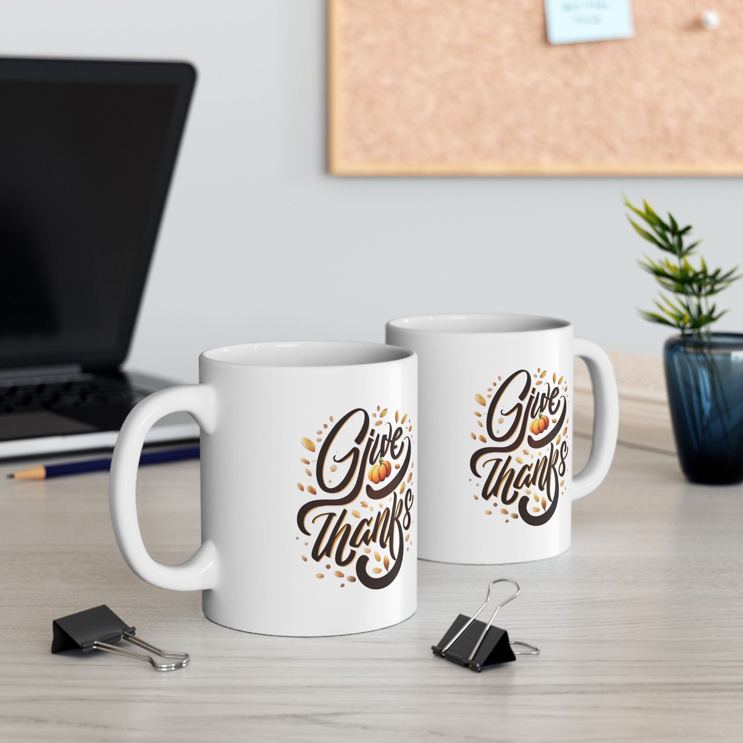 Give Thanks Grace: Thanksgiving Elegance Mug | Thankful Classics Mugs by Be Like No One (BLN1) - The Store