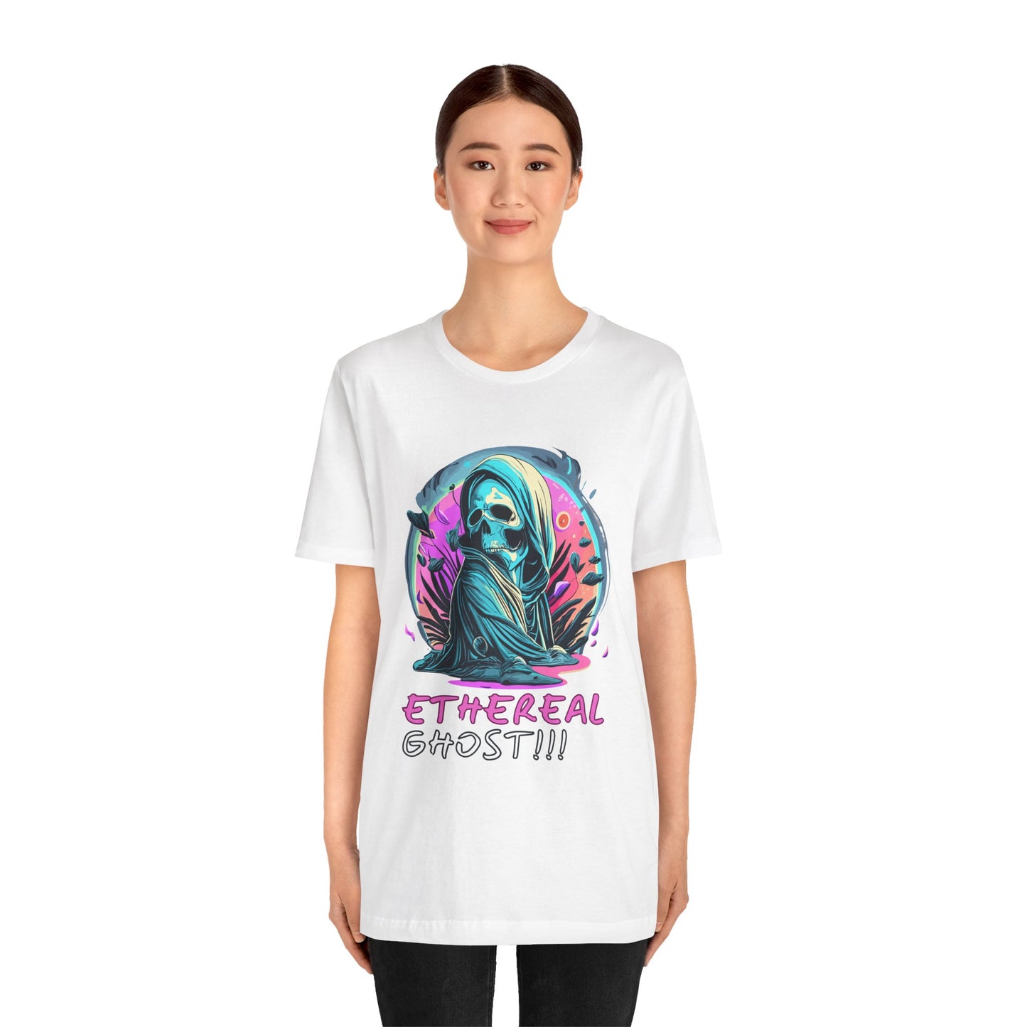 Ghostly Apparition: Abstract Haunting T-Shirt | Ethereal Glow | Halloween Vibes Tee