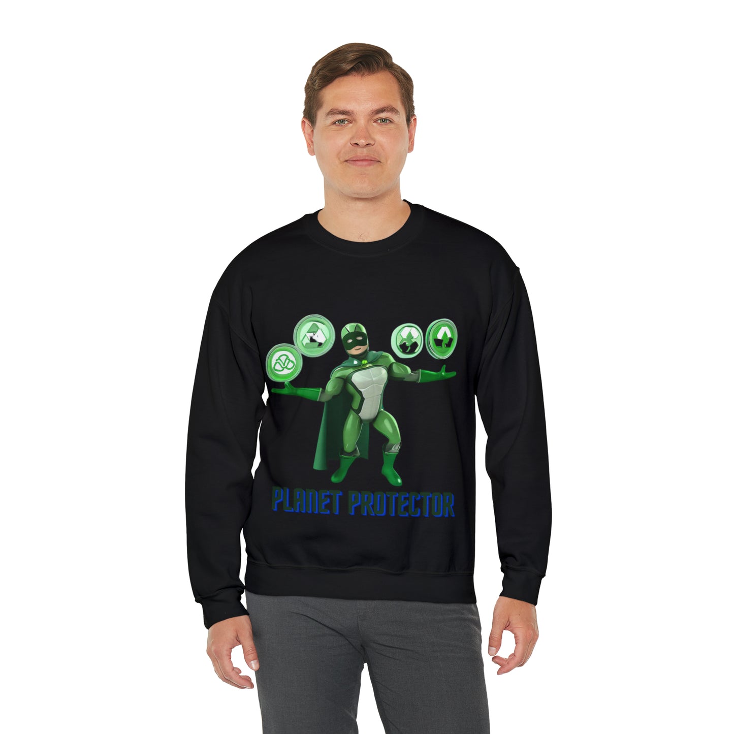 Earth's Guardian Sweatshirt | Sustainable Superhero Unisex Sweatshirt