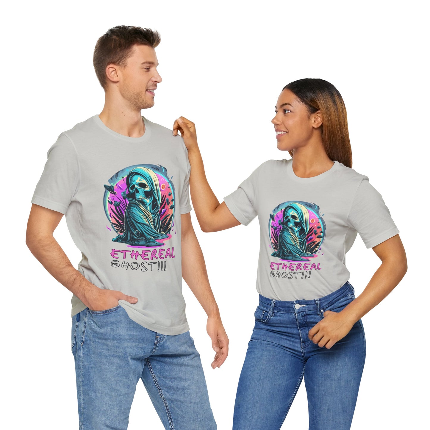 Ghostly Apparition: Abstract Haunting T-Shirt | Ethereal Glow | Halloween Vibes Tee