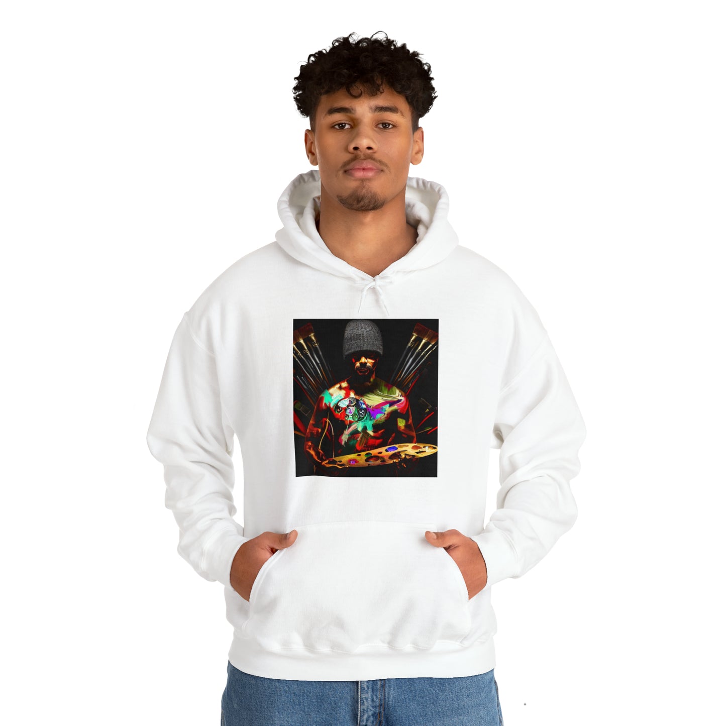 Brushstrokes of Passion: Artistic Soul Unisex Hoodie | Creative Essence Hoodies