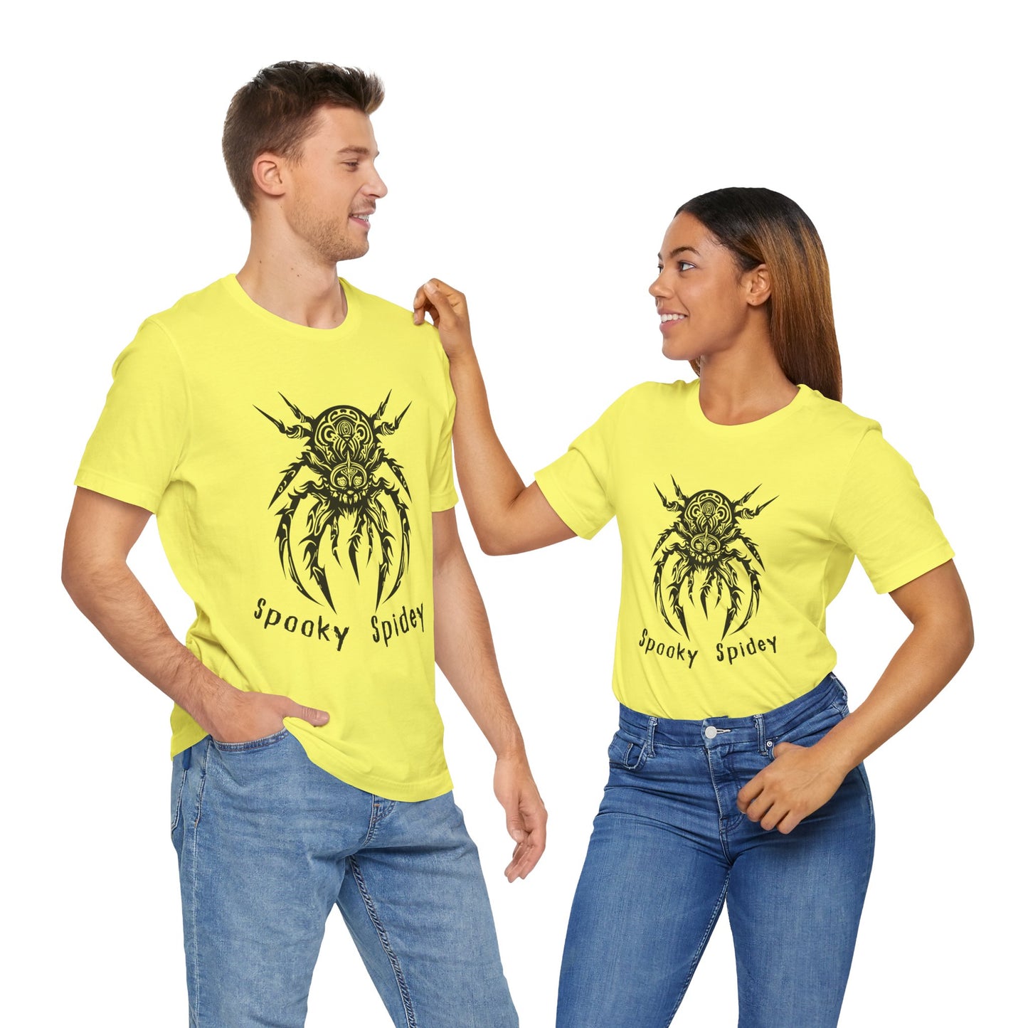 Foreboding Creepy Spider: Tribal Design T-Shirt | Halloween Vibes Tee