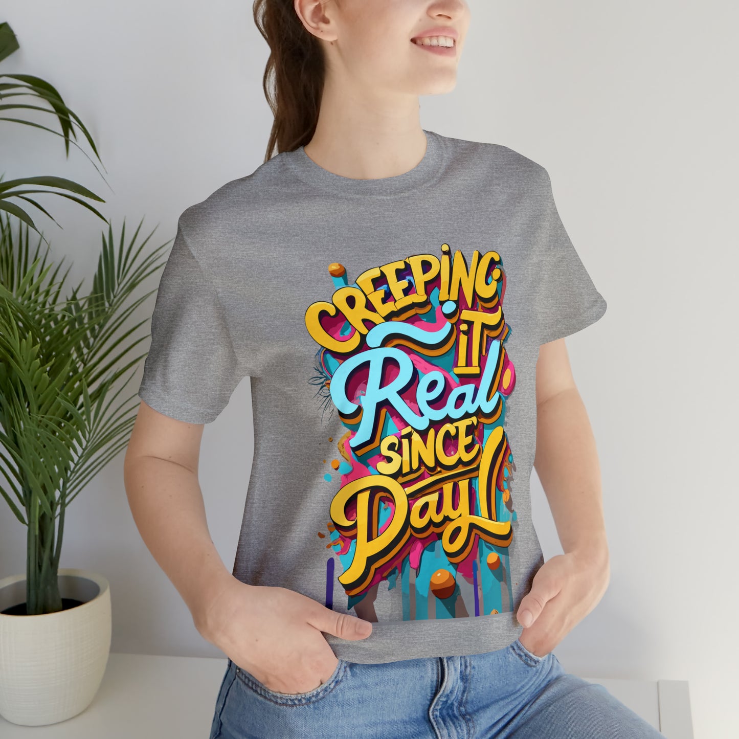 Creepin' It Real Since Day One Halloween T-Shirt - Embrace a Lifetime of Halloween Passion | Halloween Vibes Tee