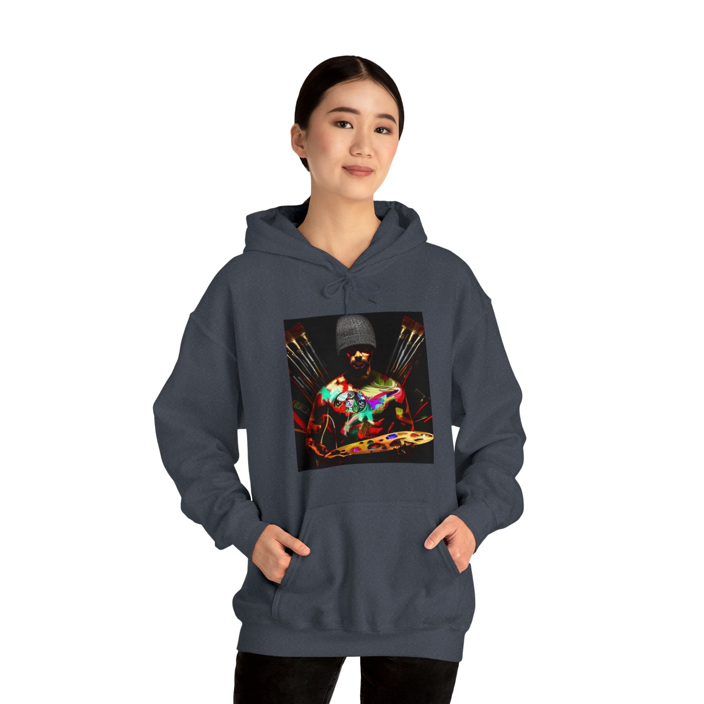 Brushstrokes of Passion: Artistic Soul Unisex Hoodie | Creative Essence Hoodies