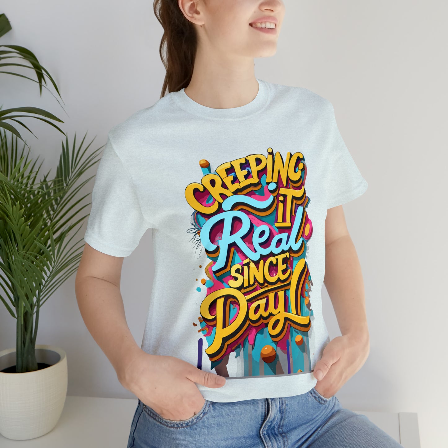 Creepin' It Real Since Day One Halloween T-Shirt - Embrace a Lifetime of Halloween Passion | Halloween Vibes Tee