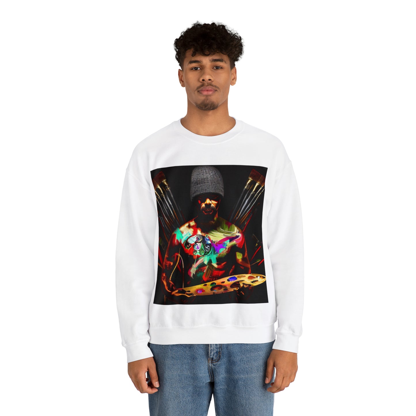 Brushstrokes of Passion Sweatshirt | Artistic Soul Unisex Sweatshirt