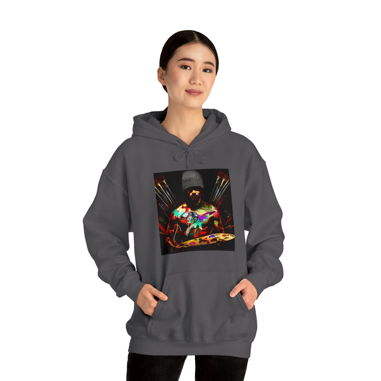 Brushstrokes of Passion: Artistic Soul Unisex Hoodie | Creative Essence Hoodies