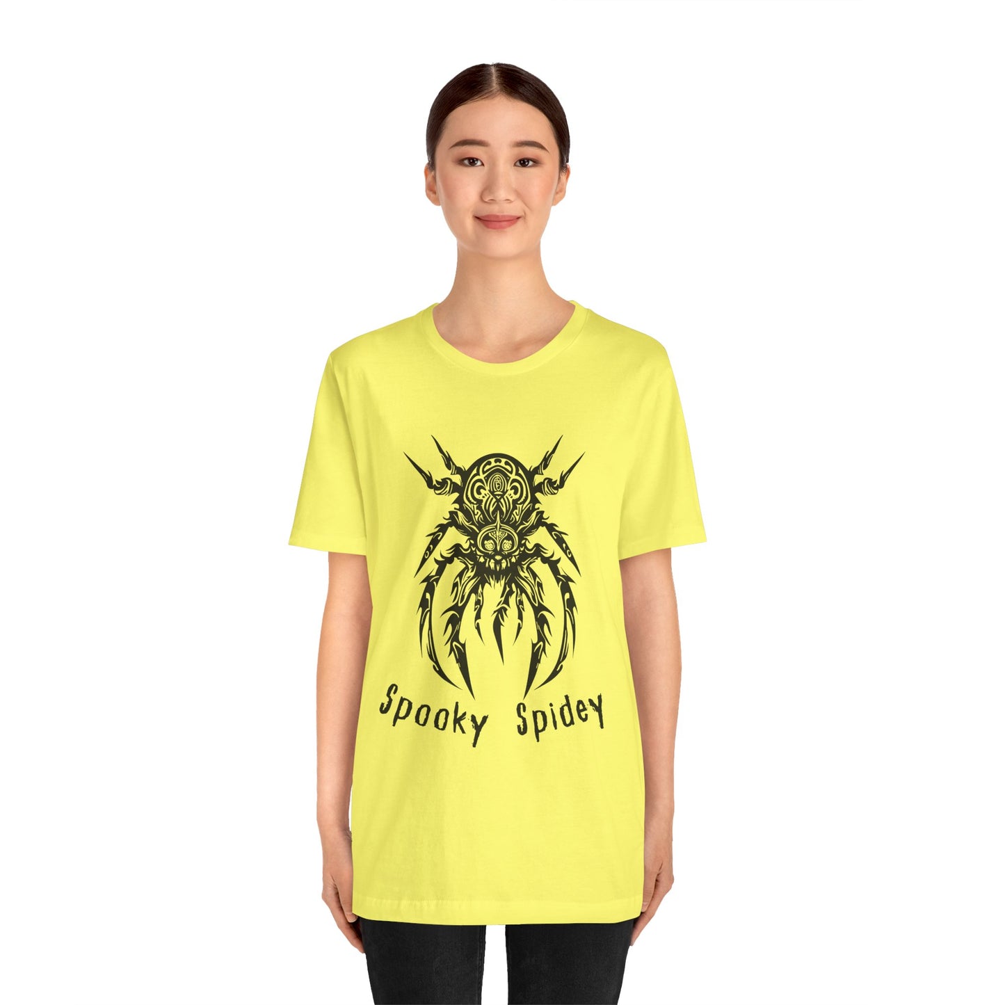 Foreboding Creepy Spider: Tribal Design T-Shirt | Halloween Vibes Tee