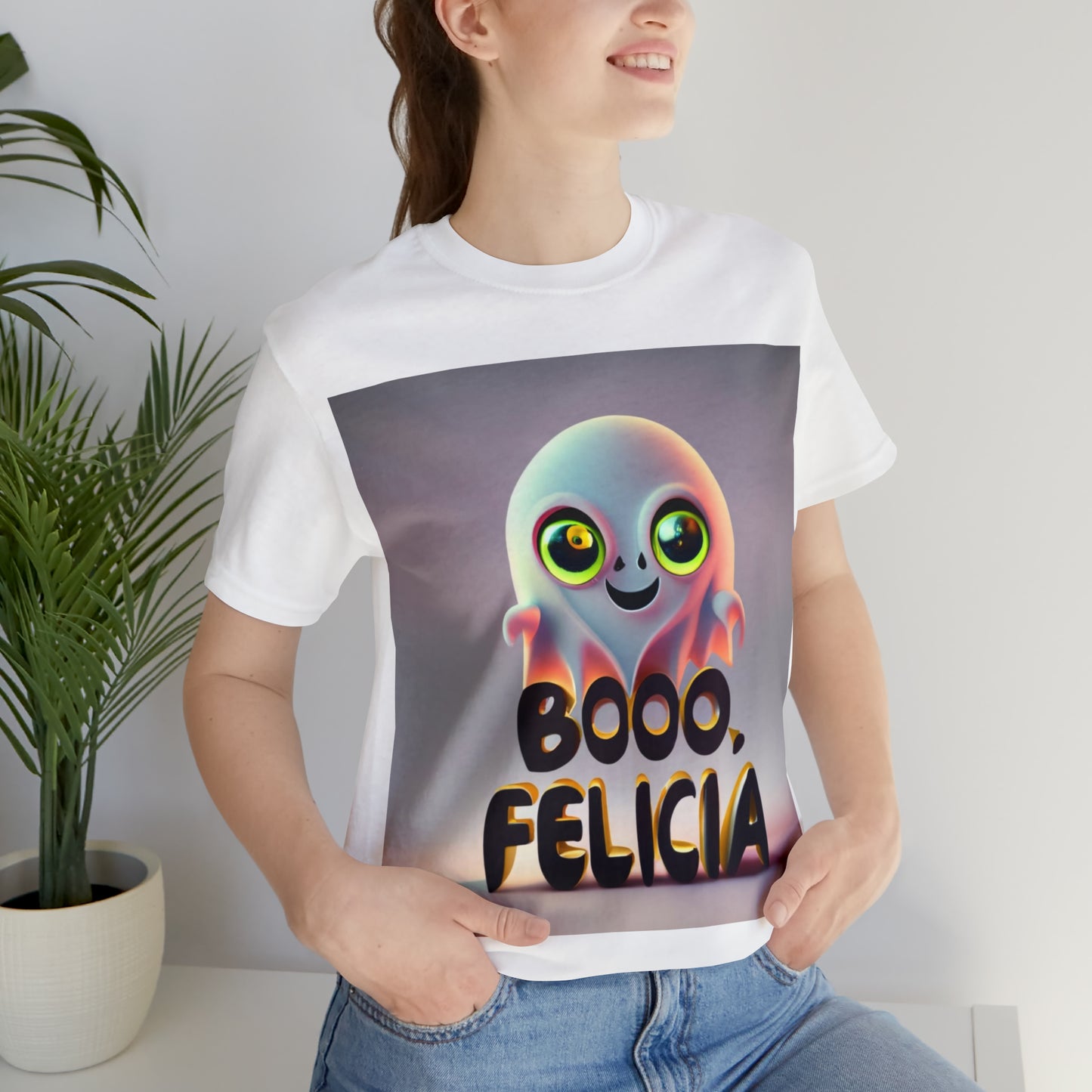 Boo Felicia Halloween T-shirt, Stylish Spooky Wear | Halloween Vibes Tee