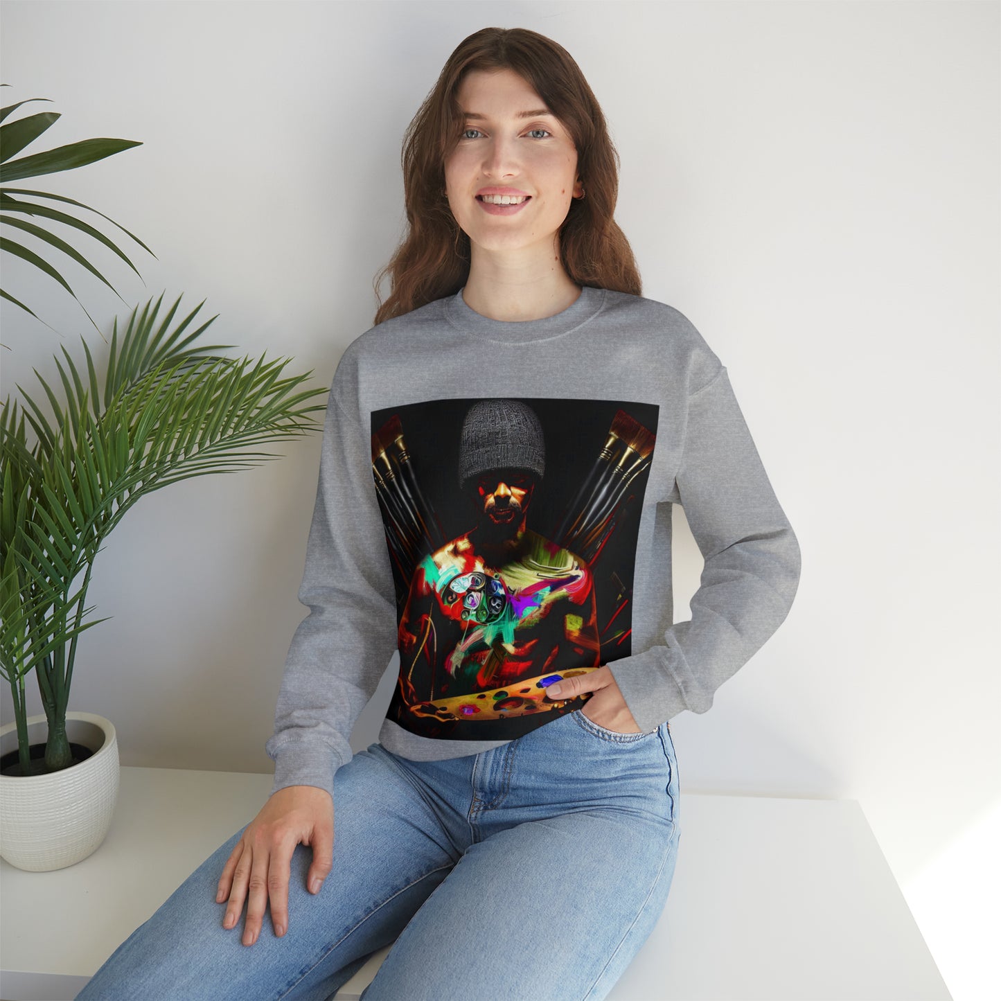 Brushstrokes of Passion Sweatshirt | Artistic Soul Unisex Sweatshirt