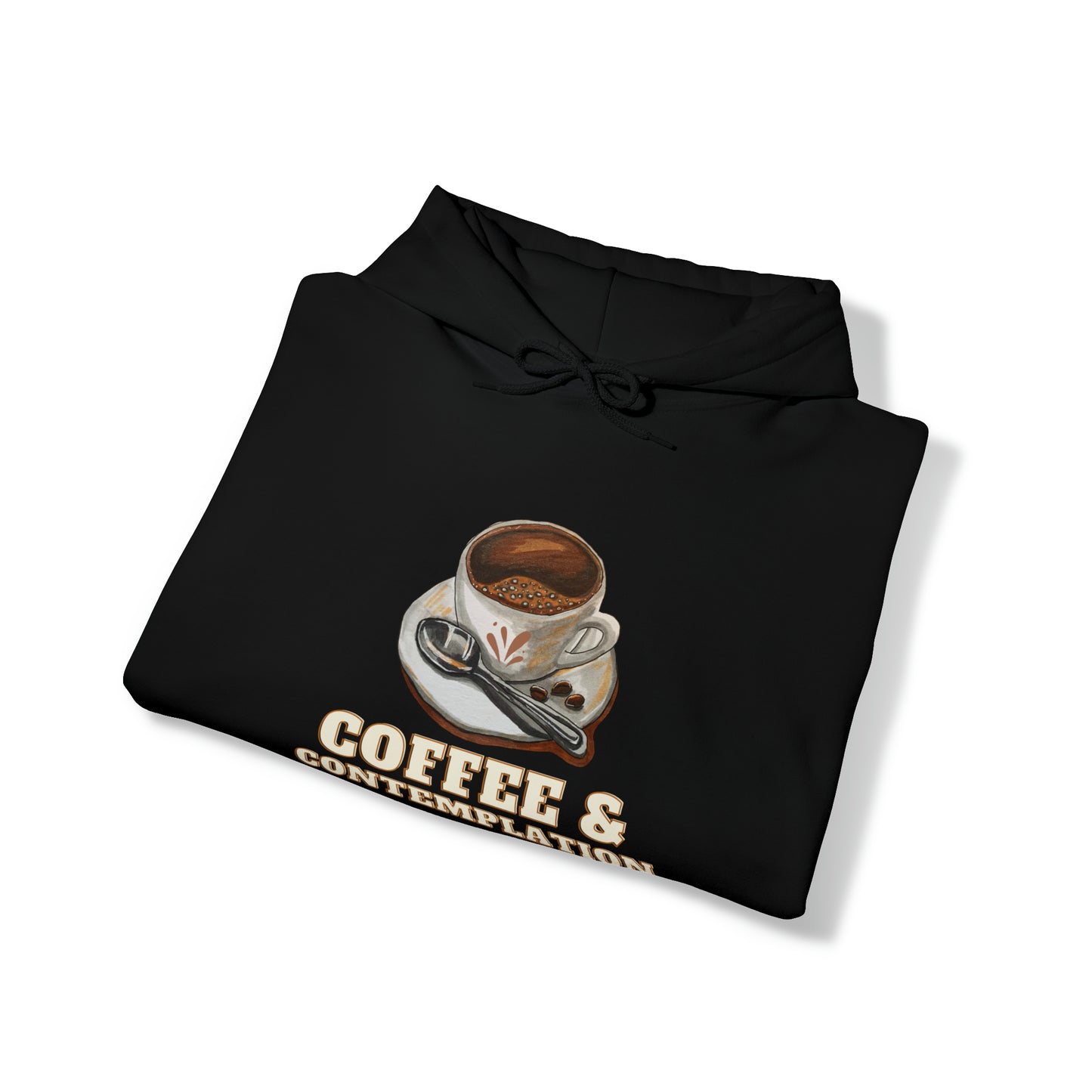 Caffeine Charm and Contemplation: Coffee & Contemplation Hoodie | Fuel for Thoughts Hoodies