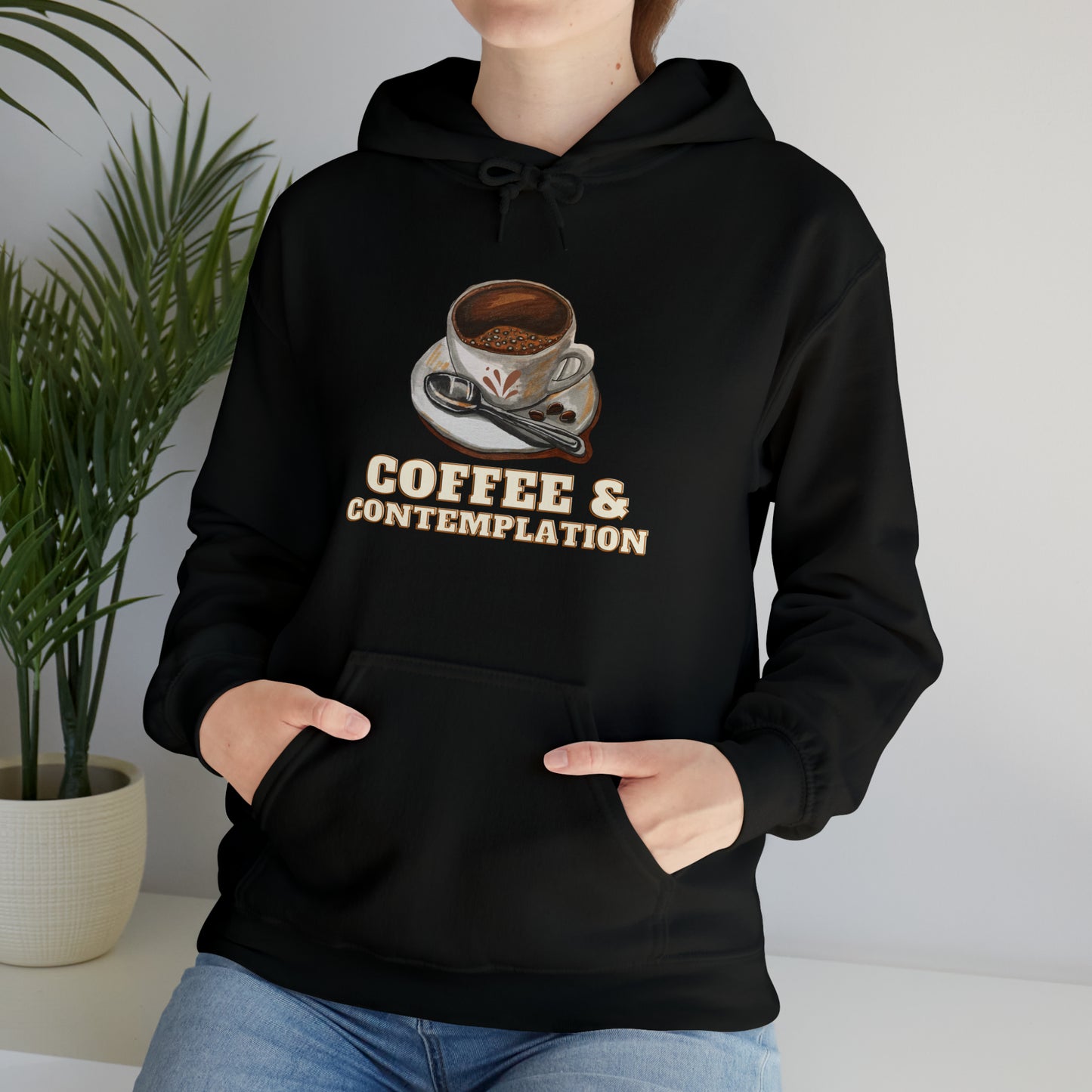 Caffeine Charm and Contemplation: Coffee & Contemplation Hoodie | Fuel for Thoughts Hoodies