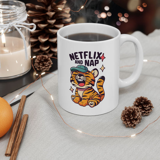 Netflix And Nap Mug, Be Like No One (BLN1) Mugs, Ceramic Mug 11oz